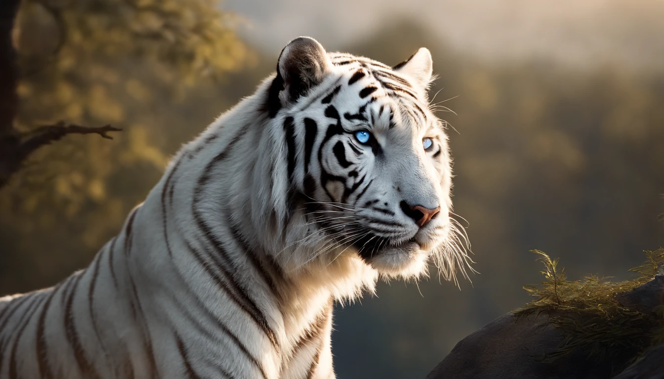 （２White Tiger King：1.5）, Elegant with gray hair,Stand strong， (Solid white: 1.3), (Shining blue eyes), Delicate fur, Finely drawn face, sharpteeth, nice tail, Realistic Forest, Low contrast, (Medium and near focal lengths: 1.3), of the highest quality, Extremely detailed, Unlimited details, photos realistic, of the highest quality, T's masterpiece, Premium Wallpapers, 8K, Octaneized Rendering, (Do not appear in human form: 1.4) Face sitting
Waiting to start