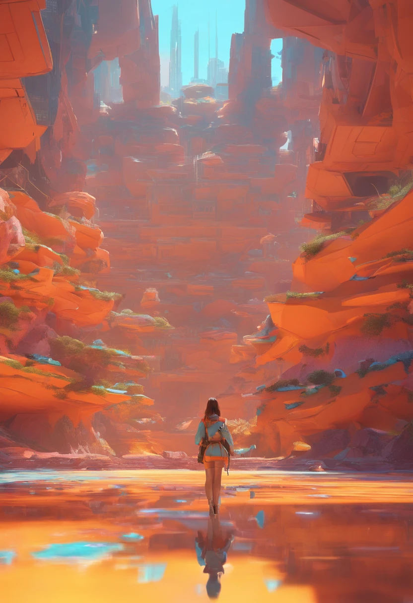(The future female warrior stands on the hill,looks into camera:1.37),(irate),(There is a huge mecha engine object in the sky,The image of Optimus Prime),tv series《base》Leah Harvey, album cover concept art, jessica rossier fantasy art, in the style of beeple, The aura is infinite!!, by jessica rossier, artgem and beeple masterpiece, inspired by jessica rossier, arstation and beeple highly, Halo / nimbus