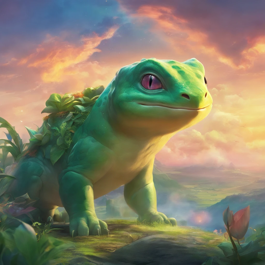 poster do filme bulbasaur,A mais alta qualidade de imagem,cinematic texture,uma obra-prima,tmasterpiece,T-rex