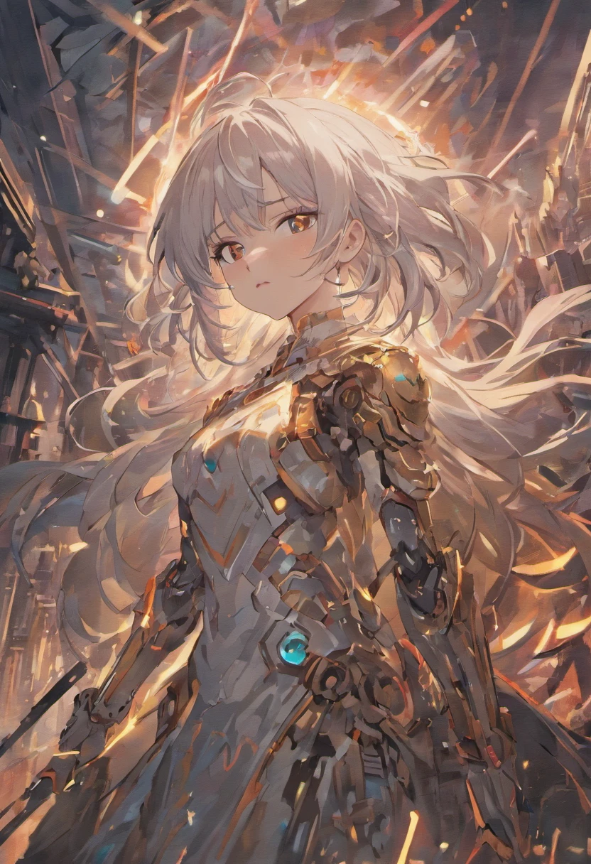 Silver-haired beauty,Doomsday mechanical wind