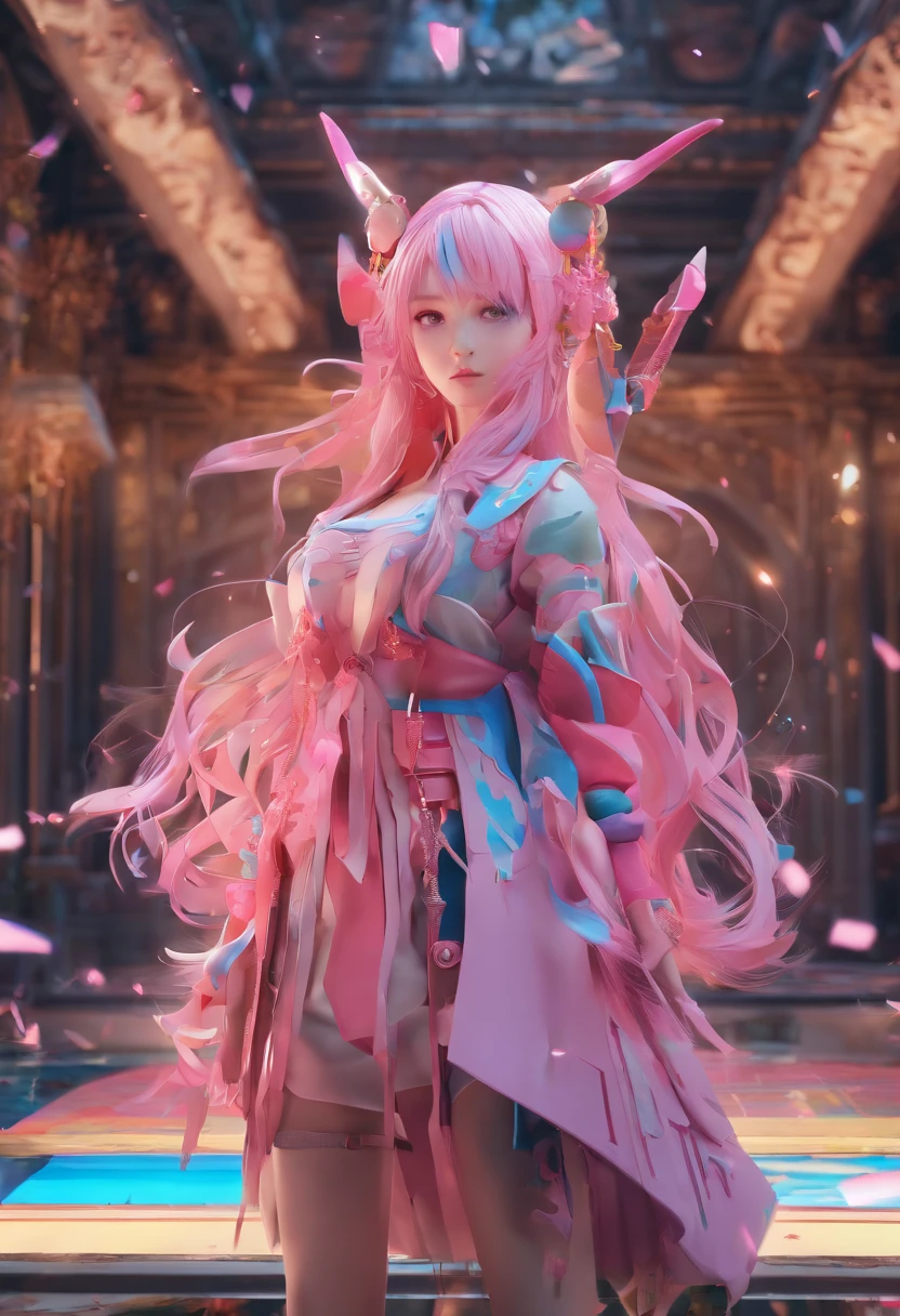 (masterpiece, best quality), intricate details, 8k, artstation, wallpaper, official art, splash art, sharp focus,, 1girl, long pink hair, realistic, zerotwo
