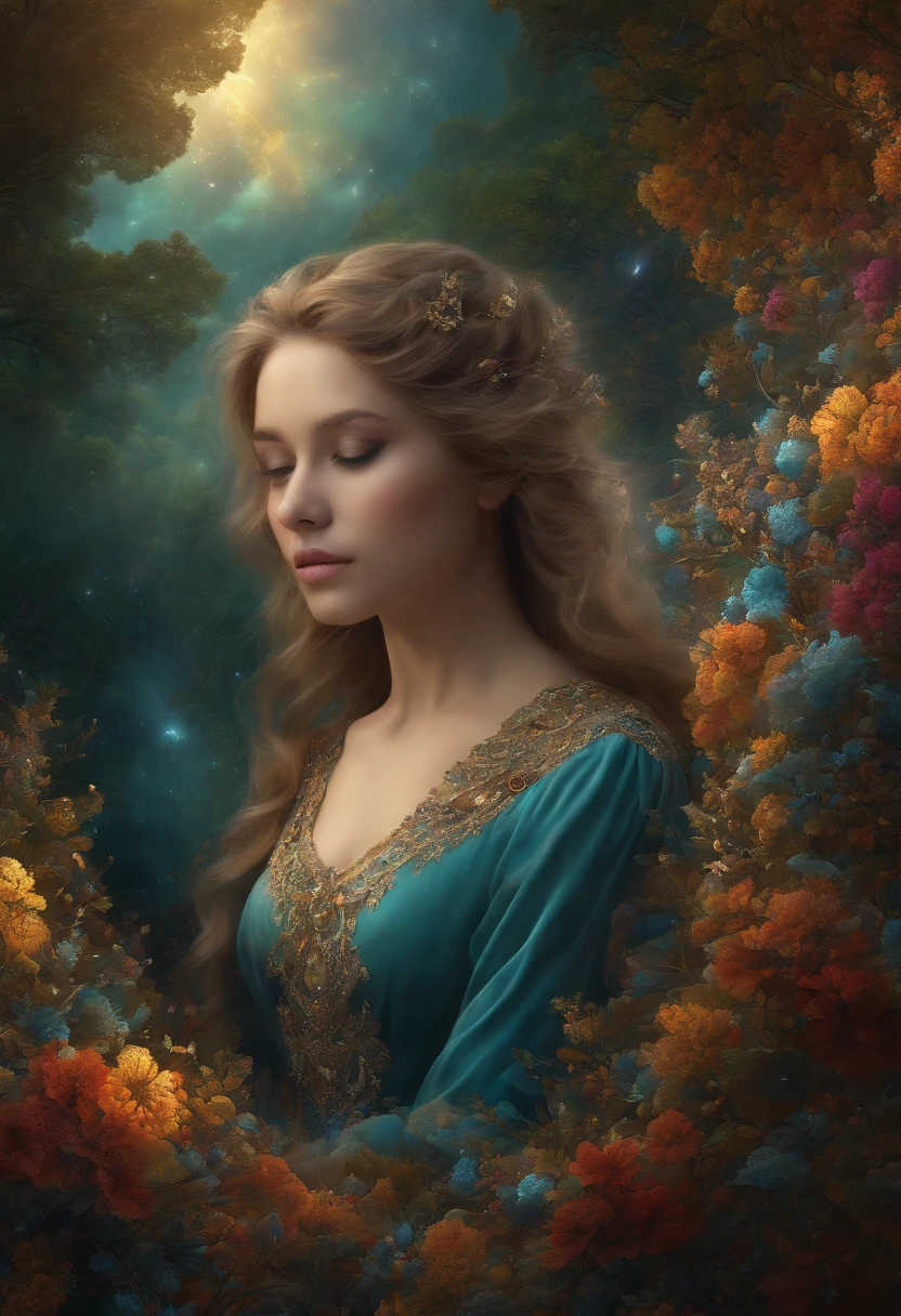 (masterpiece, top quality, best quality, official art, beautiful and aesthetic:1.2), (1girl), extreme detailed,(fractal art:1.3),colorful,highest detailed