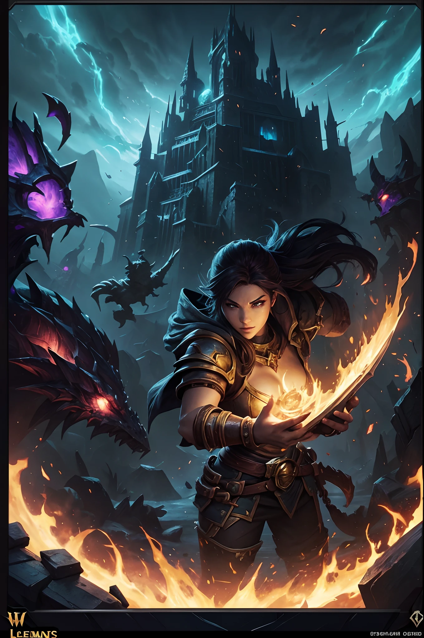 Card game, warrior, League of Legends character, League of Legends concept art, splash art, League of Legends splash art, official splash art, League of Legends art, League of Legends character art, League of Legends , League of Legends Splashart, skill power, concept art, best quality, detailed, best quality, high quality, High details, A close-up of a menu with a fantasy adventure theme background, Dungeons & Dragons RPG concept fantasy art and various icons, game interface, game interface, Game HUD, Game UI asset design, UI board, item art, Game icon asset, stylized game icon, Game style Hearthstone color, HUD health bar, PC screenshot, game screen, detailed screenshot, no volcano, game overlay, ...png, NO PREVIEW