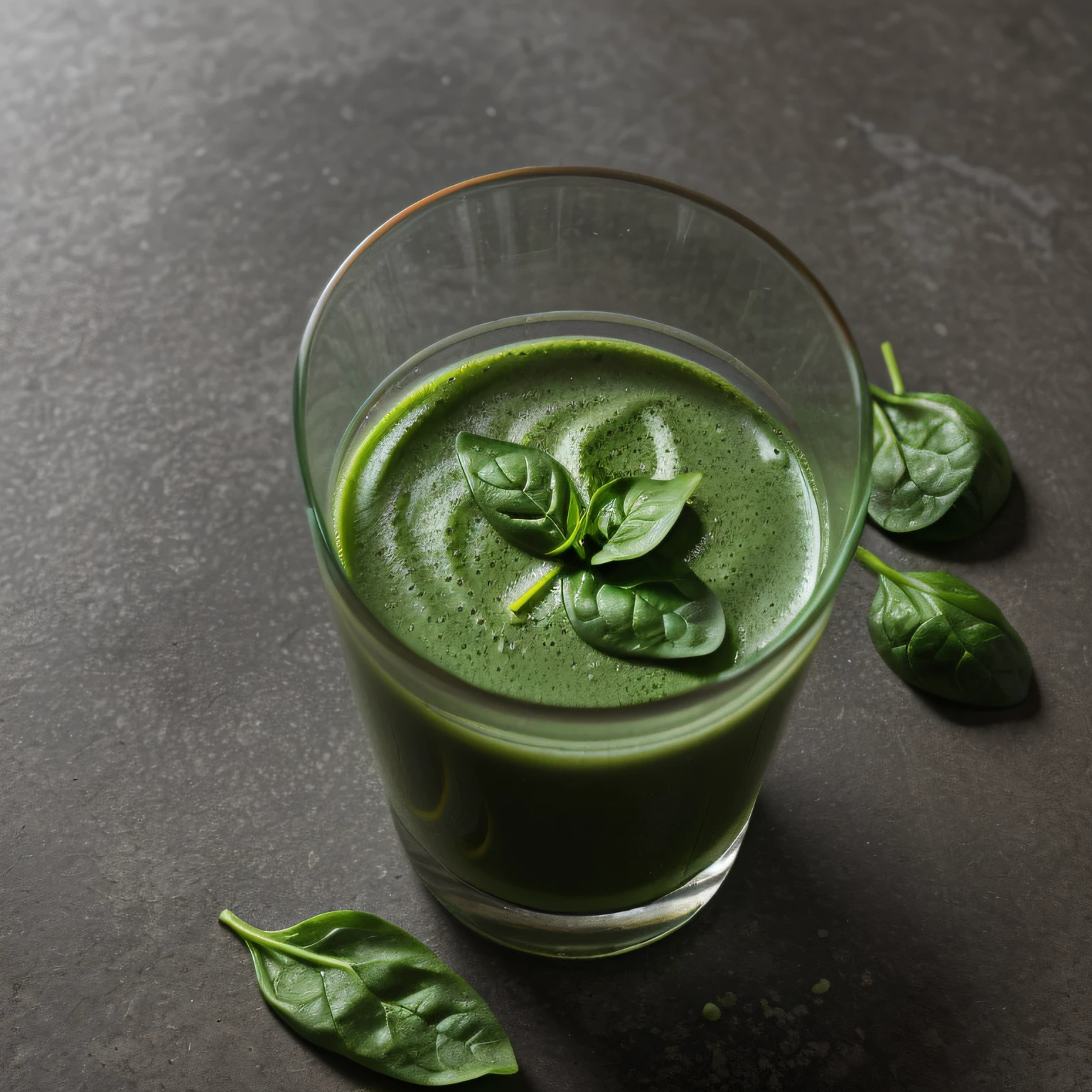 RAW photo, Spinach Juice, foodphoto, professional colour grading, soft shadows, no contrast, clean sharp focus, foodphoto,