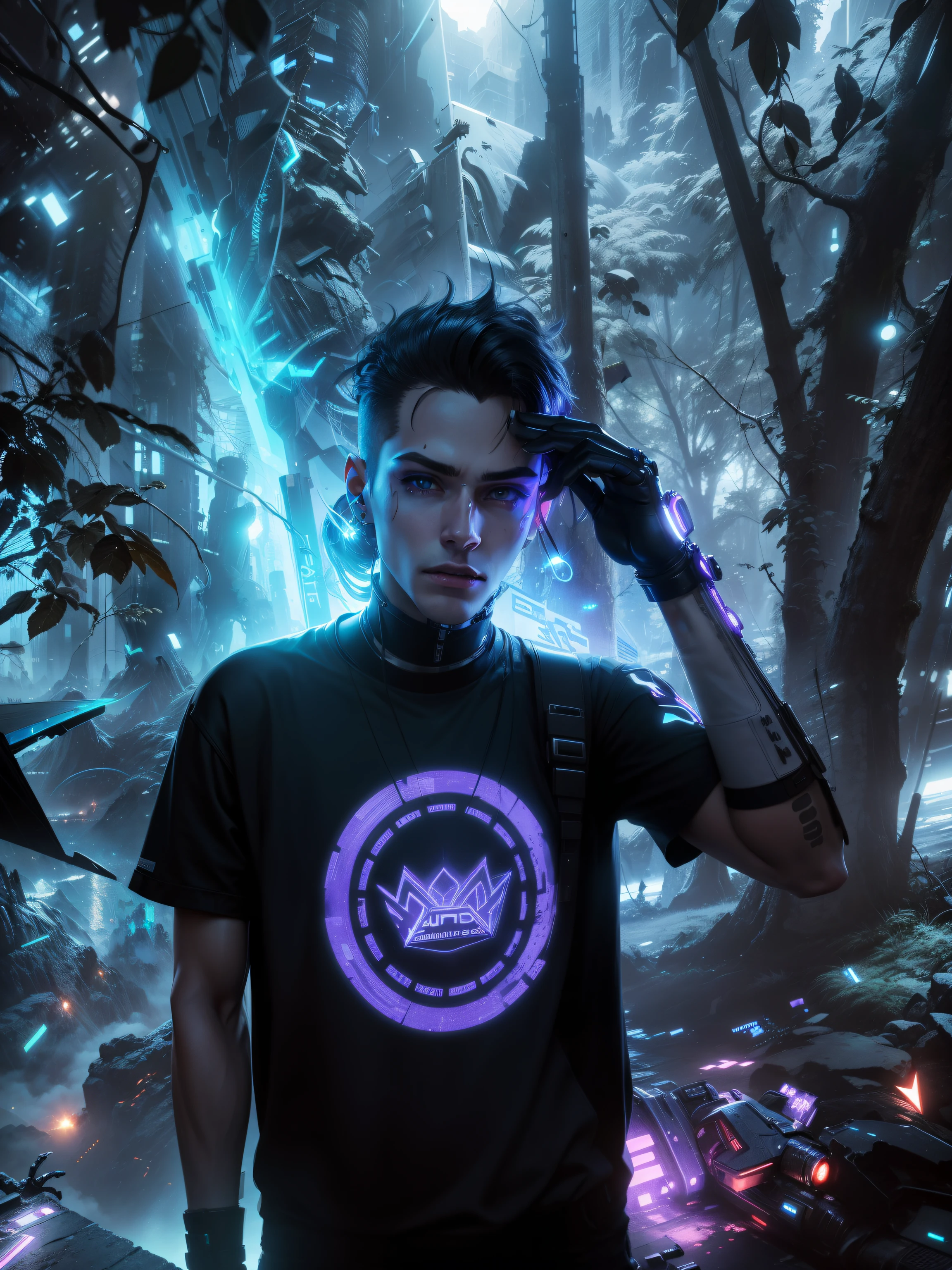 Cyber punk,cool boy,8k, ultra realistic
