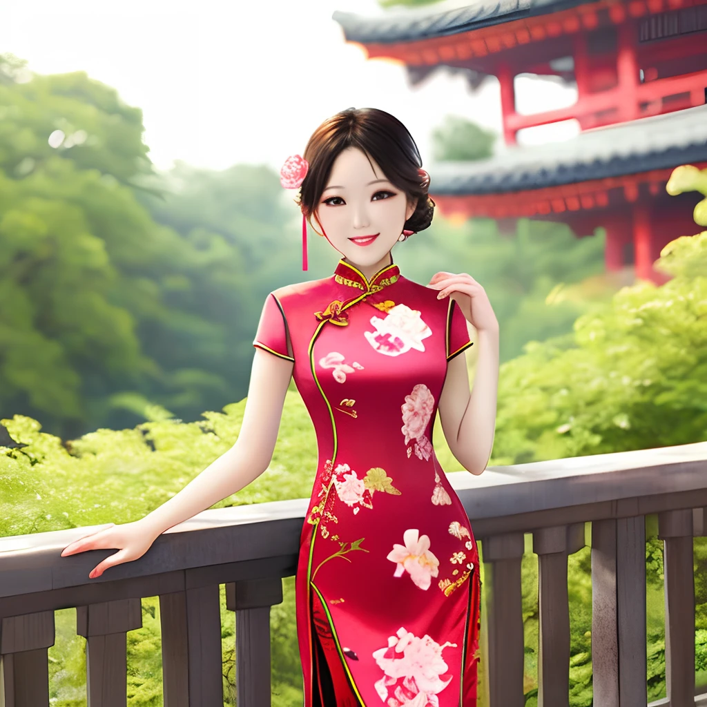 Beautuful Women，on cheongsam