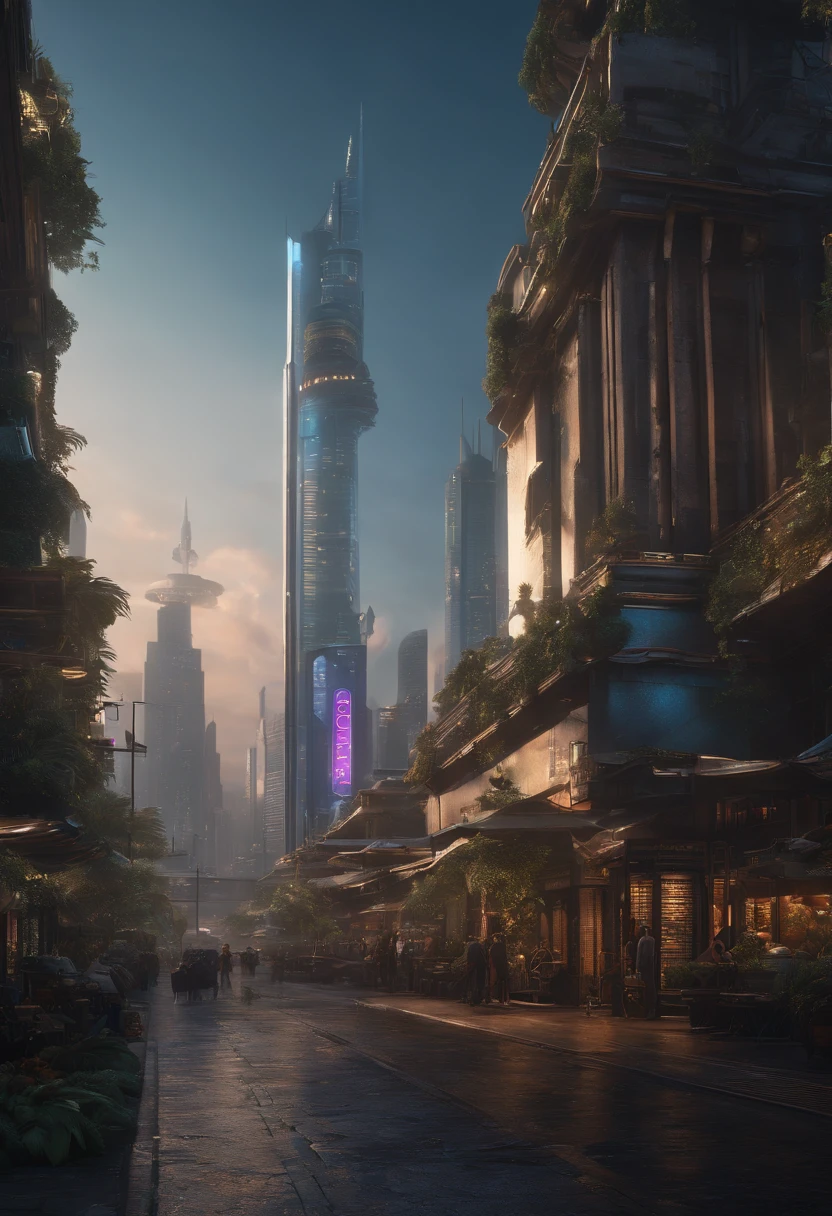 Photorealistic, ,Best quality,Masterpiece,Highly detailed,Ultra-detailed, Best background wallpaper, Cyberpunk city. 4K 3D Rendering Unreal Engine 5 Render with Blender and Octane Surrealist concept art from photorealistic Greg Rutkowski Loish Raders Ferdinand Naboo Makoto Shinkai Tako CGhSociety popular on desktop wallpaper