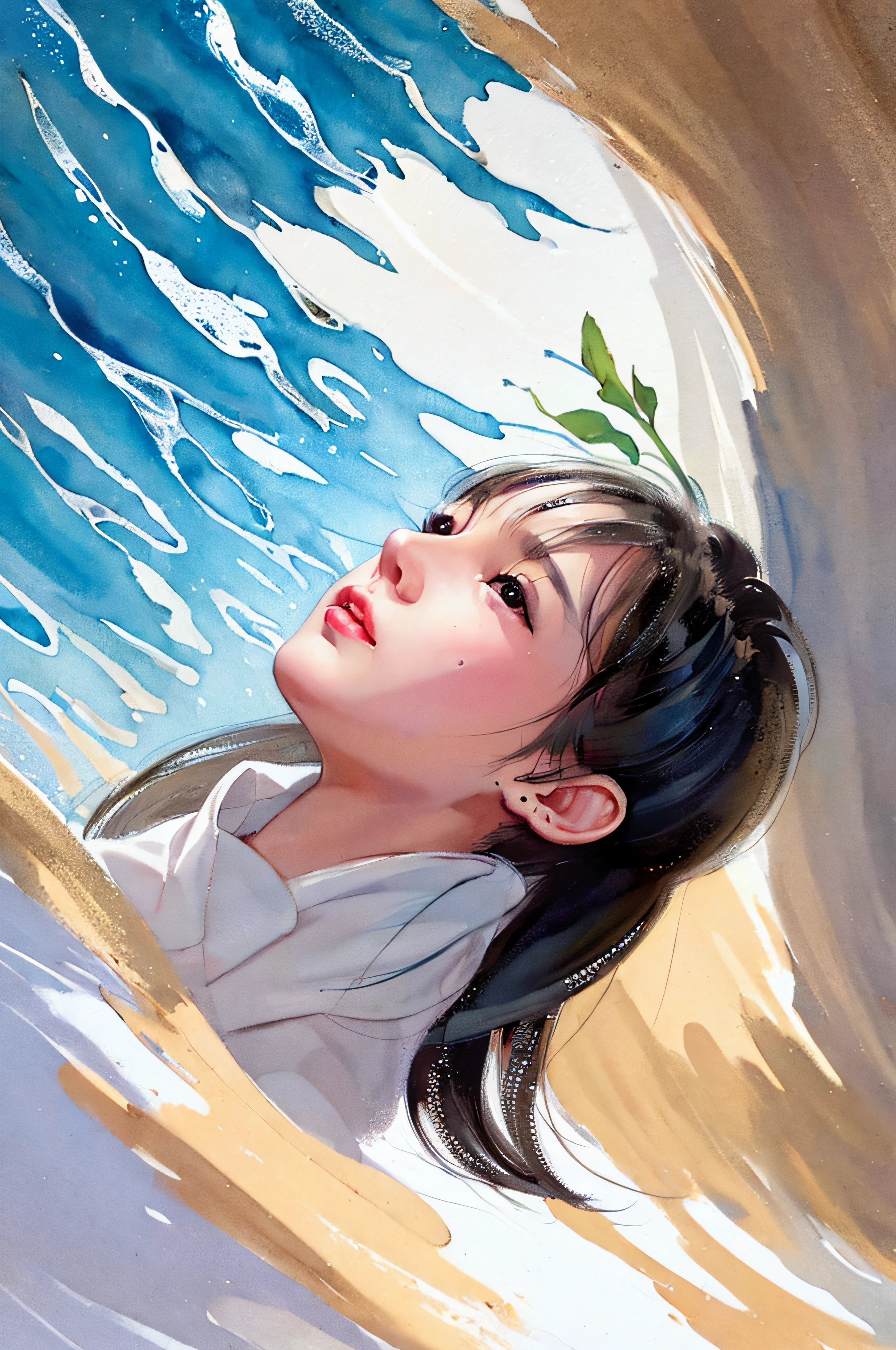 stechu,(white background:1.4), ((tachi-e)), original,(illustration:1.1),(best quality),(masterpiece:1.1),(extremely detailed CG unity 8k wallpaper:1.1), (colorful:0.9),(panorama shot:1.4),(solo:1.2), (ink splashing),(color splashing),((watercolor)), clear sharp focus,{ 1girl standing },((korean style )),flower background,outdoors,rocks, looking at viewer, make happy expressions,soft smile,pure,beautyfull detailed face and eyes,beautyfull intricacy clothing decorative pattern details, black hair,black eyes,colorwater