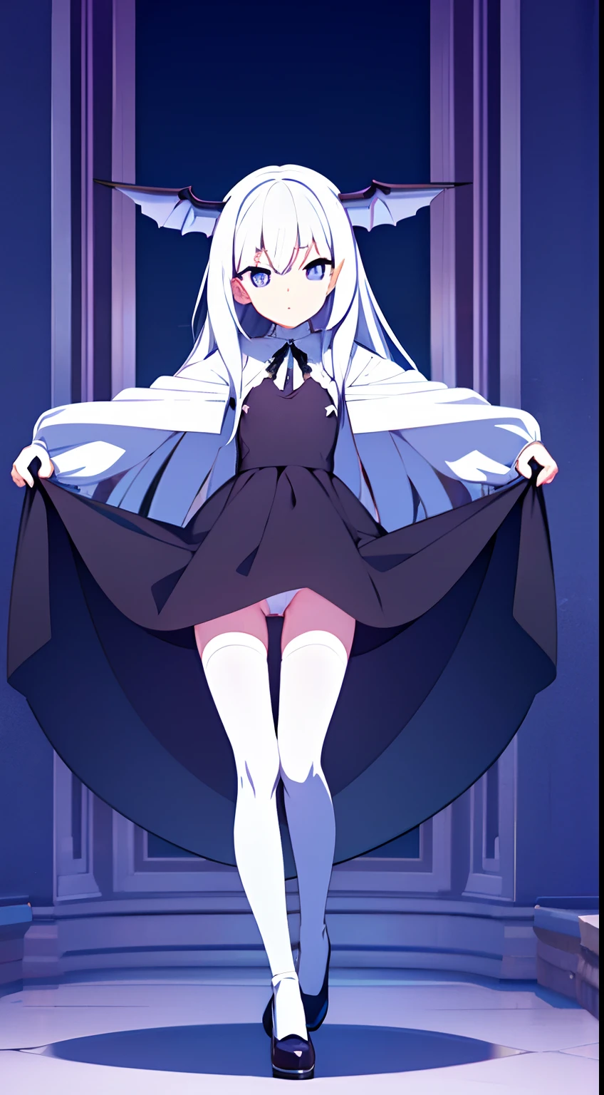 {high quality}, white hair, 1girl, {thin legs}, {thin waist}, {strangled with ribbons}, {slim build}, full body tights, {succubus tail}, thin legs, thin body, {tight clothes}, bound, {pussy}, {pussy showing}, {light pink pussy}, {precise fingers}, {precise eyes}, {precise cunt}, {mini skirt too small},