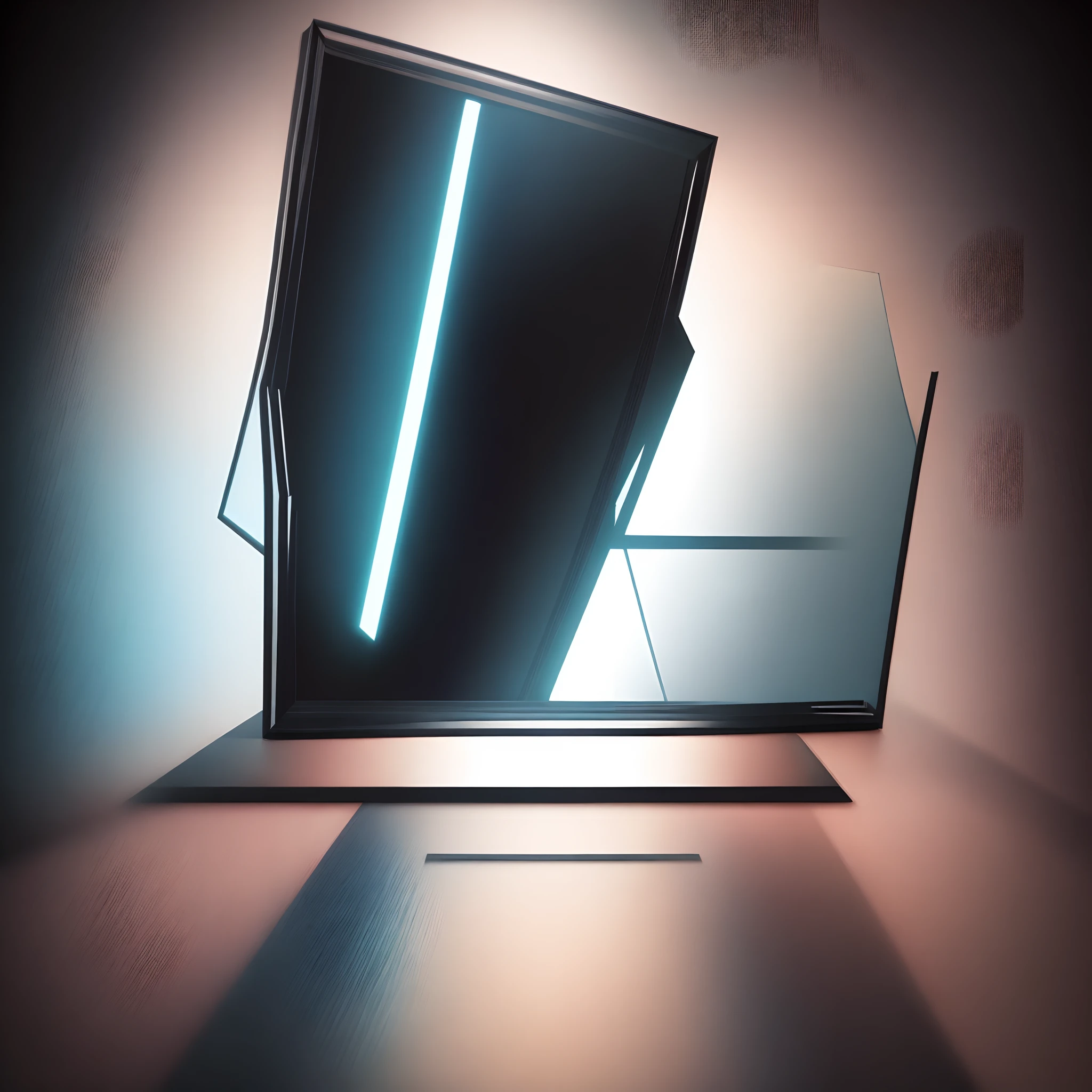 Black background vaporwave frame in center