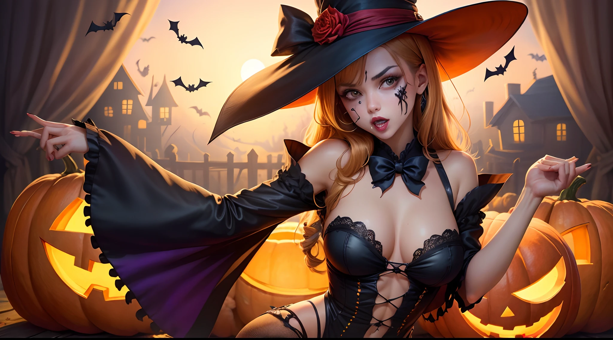 Make me a backround image based on Halloween please.