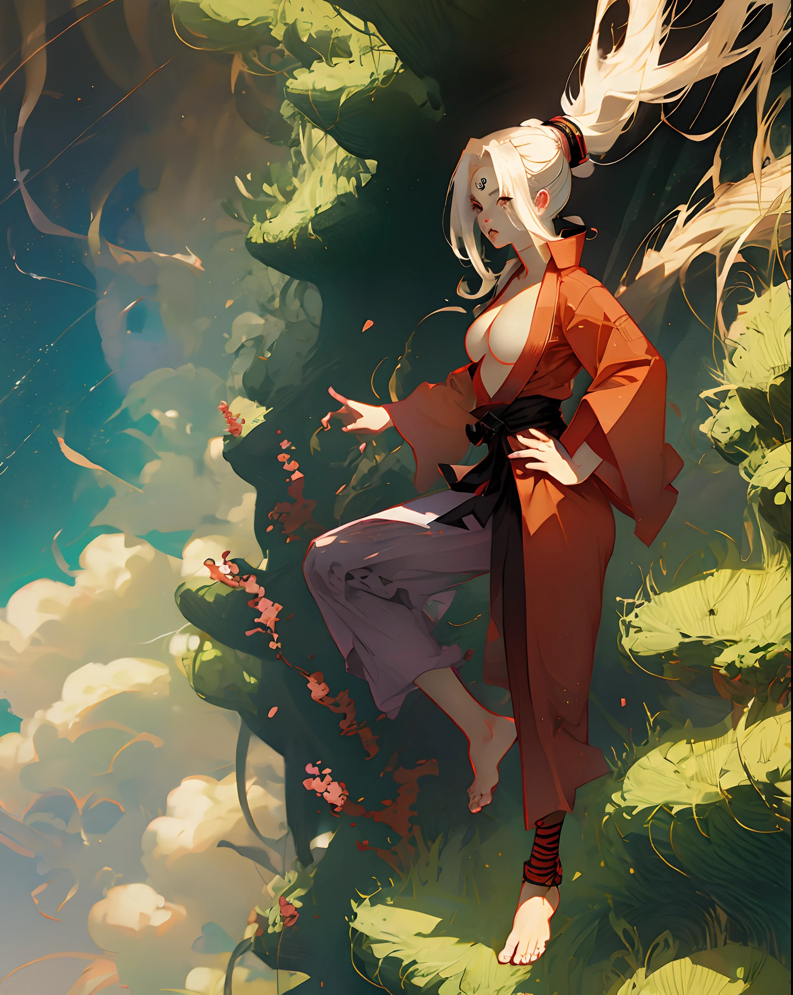 Tsunade desnuda y naruto viendola