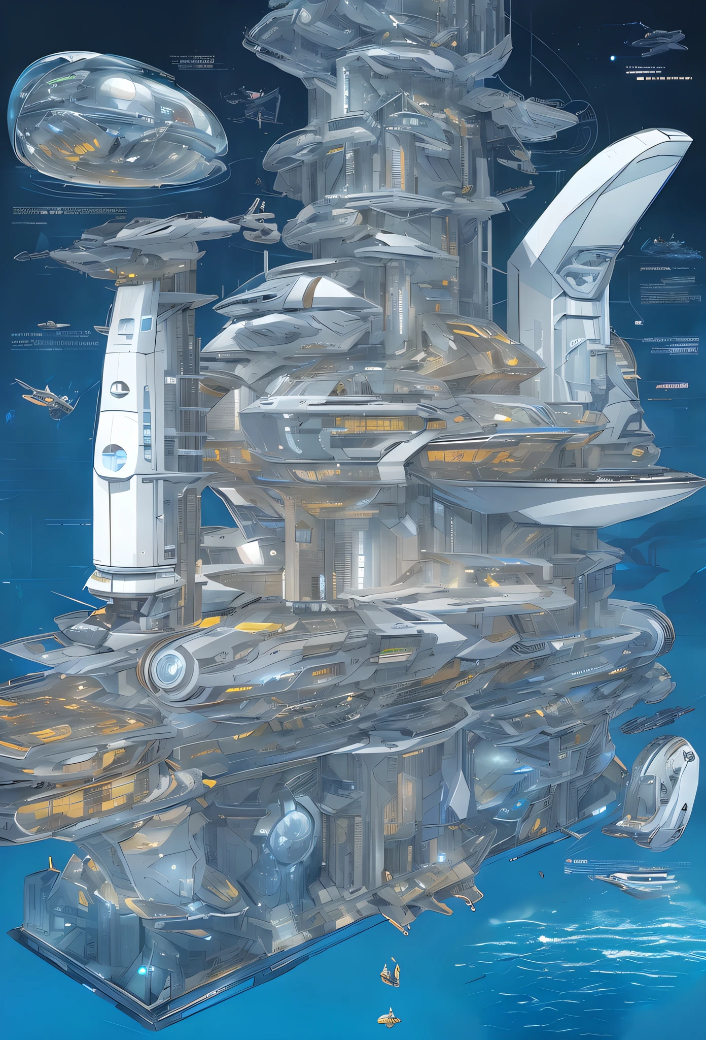 Futurist hull,In the deep sea,Explore the boat