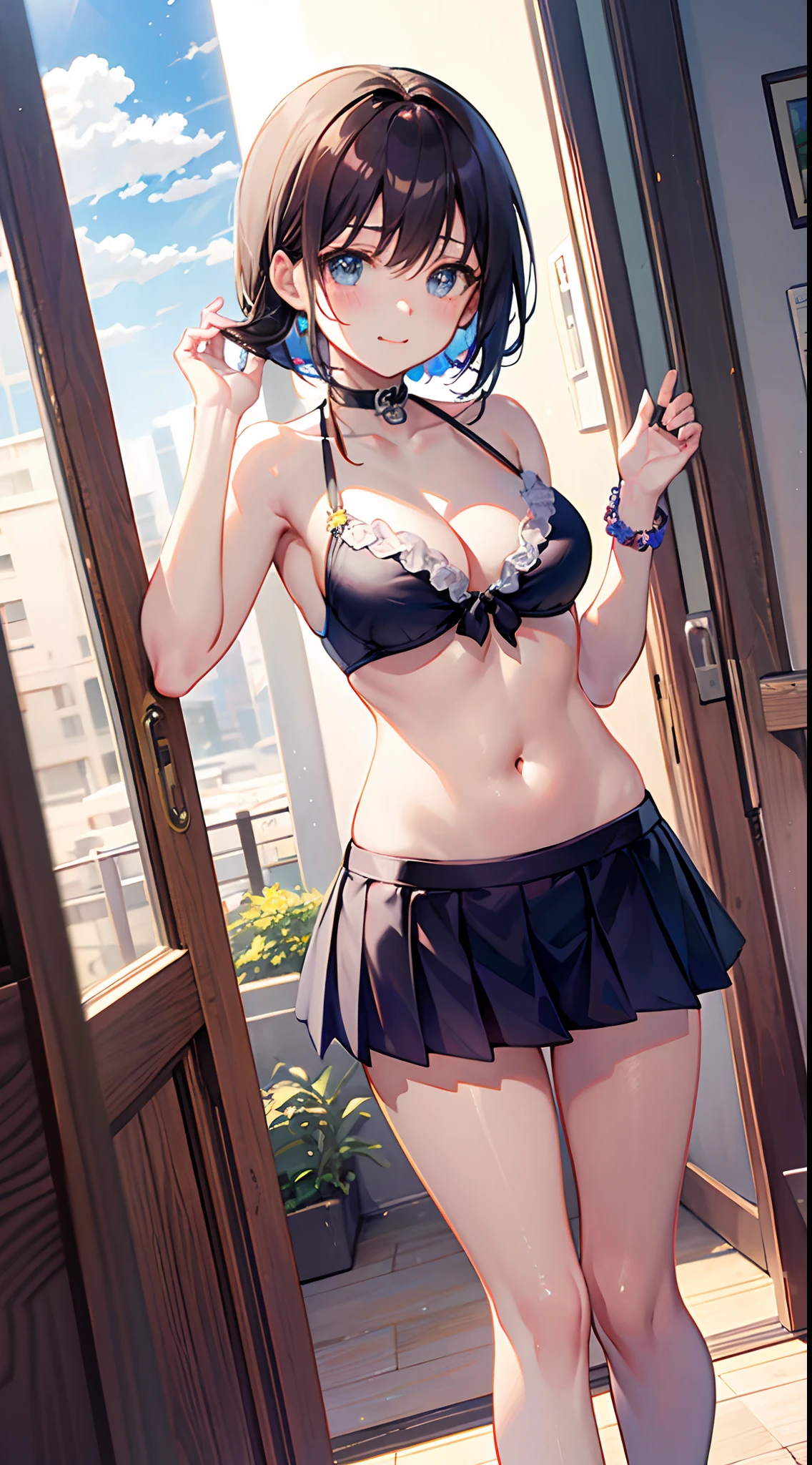 masutepiece、hight resolution、1People cute girl、hi-school girl、The bikini、Cute anime illustration、