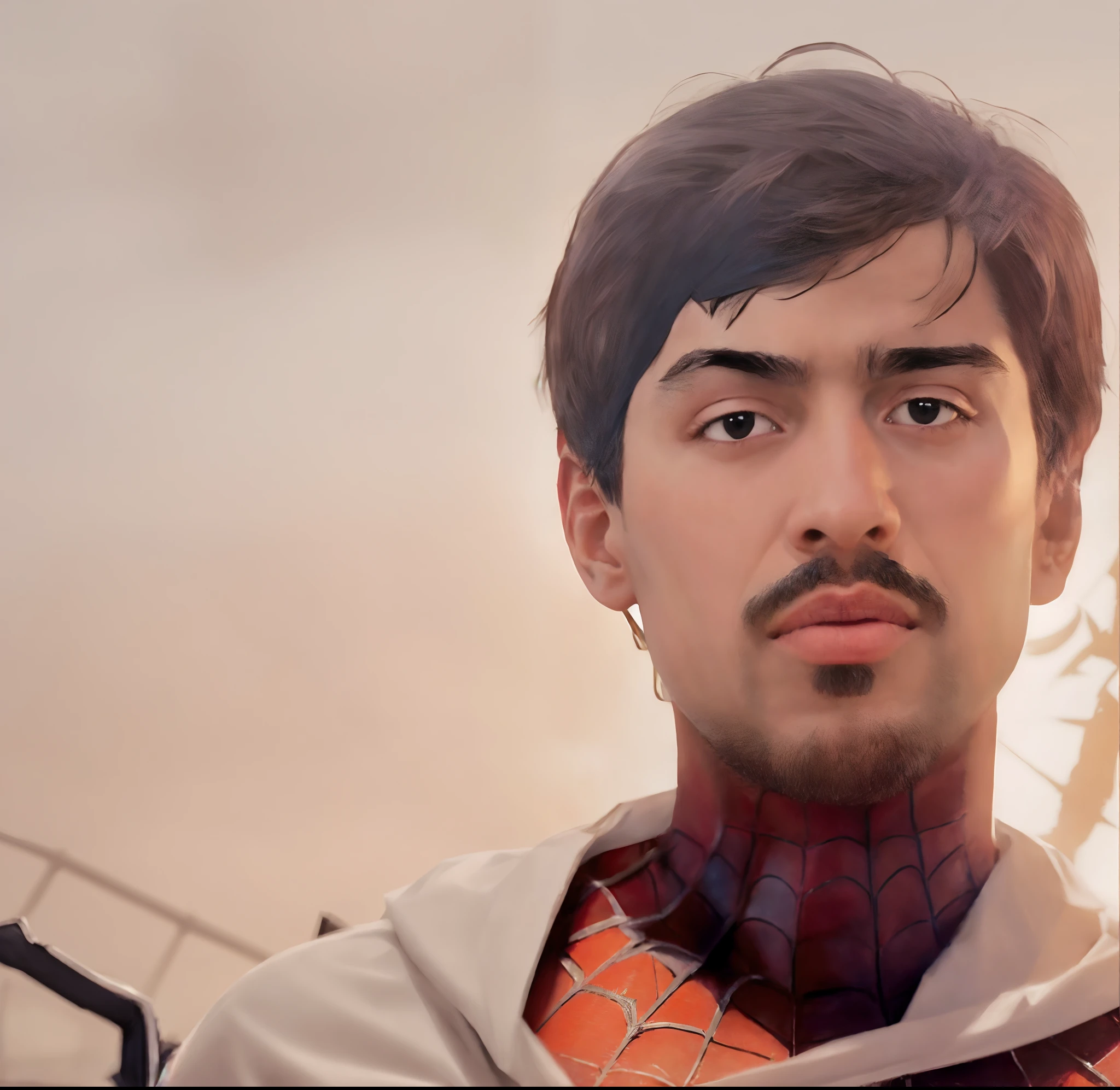 spider - man in a cape and caped standing in front of a ship, portrait of spiderman, peter parker, inspired by Adam Dario Keel, highly detailed spider - man, peter parker as spiderman, fan art, mr bean as spiderman, superhero portrait, highly detailed vfx portrait of, photorealistic fan art, photorealistic artstyle, inspired by miles johnston