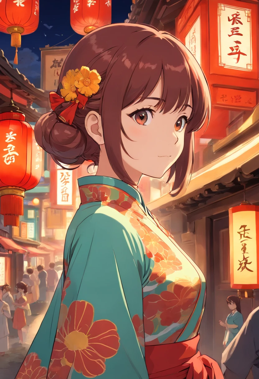 EVA,on cheongsam,Retro port style,asuka