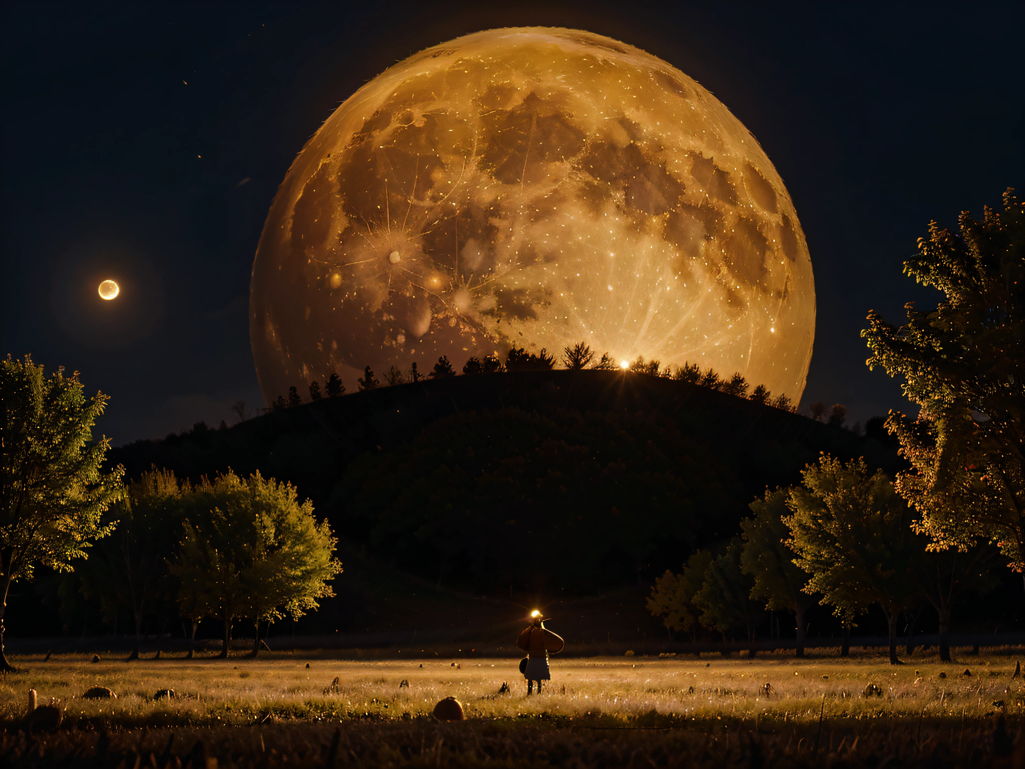 Harvest Moon: A full moon that rises around the time of the autumnal equinox.