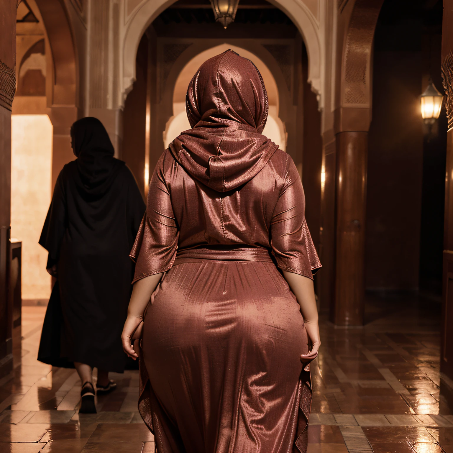 RAW photo,dark,moody,hazy atmosphere,35mm focal lenght,underexposed,cold,candid photograph,artistic,full body,photo of a beautiful,influencer,30yo Iranian woman,black, hijab,detailed skin,naked, looking at viewer, thick body structure,grey background,no background, candid pose,dim room,blue light, film grain, kodak color, instagram LUT