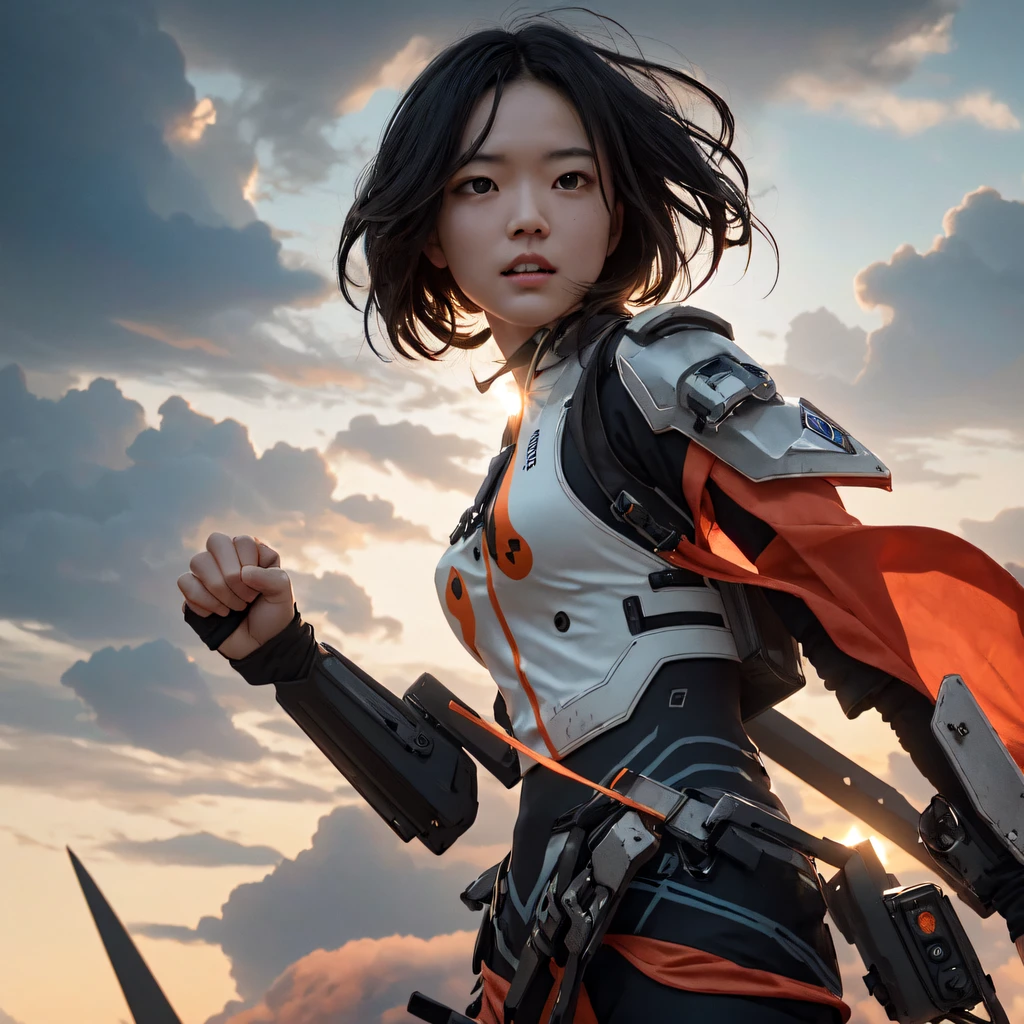 Mecha Female CG Giant Secret Realm,Asian women pose in colorful bikinis, Realistic secret mech girl rendering, detailed face of a asian girl, Reality in the secret world, Smooth CG art, Realistic. Cheng Yi, Realistic secret style, A lovely secret rendering, Rendu portrait 8k, Render character art 8 K, Realistic portrait of a mecha woman, (Linen batik scarf), Angry fighting stance, looking at the ground, Batik linen bandana, Mecha Female Secret Realm(Abstract propylene splash:1.2), Dark clouds lightning background,废墟(realisticlying:1.4),Black color hair,Flour fluttering,Telephoto lens high, A high resolution, the detail, RAW photogr, Sharp Re, Nikon D850 Film Stock Photo by Jefferies Lee 4 Kodak Portra 400 Camera F1.6 shots, Rich colors, ultra-realistic vivid textures, Dramatic lighting,8K quality, Girls,Backstreets, Dark clouds lightning background(realisticlying:1.4),Black color hair,Uncharted, RAW photogr, Sharp Re, Nikon D850 Film Stock Photo by Jefferies Lee 4 Kodak Portra 400 Camera F1.6 shots, Rich colors, ultra-realistic vivid textures, Drama light film CG agency,Tropical canyon battle scene、Mecha woman、Faraway view、intense battles、high detal、masuter piece、NSFW,Mecha Woman Doomsday Ruins(Uncharted)Climb the streets(Armageddon)eyes filled with angry,Clenched his fists