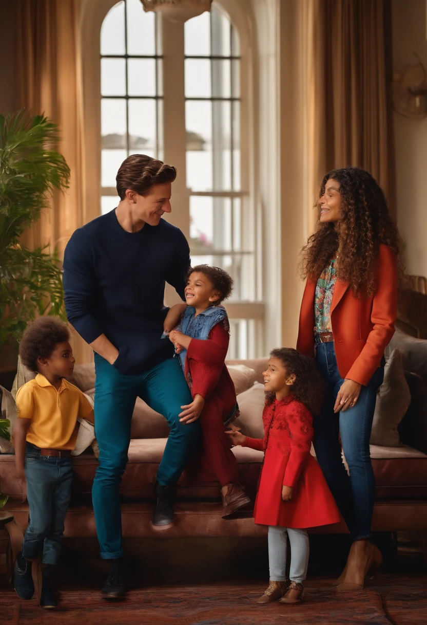 tom holland and zendaya with kids