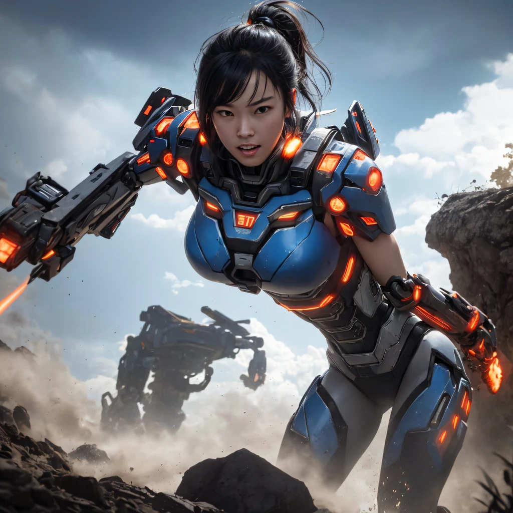 Mecha Female CG Giant Secret Realm,Asian women pose in colorful bikinis, Realistic secret mech girl rendering, detailed face of a asian girl, Reality in the secret world, Smooth CG art, Realistic. Cheng Yi, Realistic secret style, A lovely secret rendering, Rendu portrait 8k, Render character art 8 K, Realistic portrait of a mecha woman, (Linen batik scarf), Angry fighting stance, looking at the ground, Batik linen bandana, Mecha Female Secret Realm(Abstract propylene splash:1.2), Dark clouds lightning background,废墟(realisticlying:1.4),Black color hair,Flour fluttering,Telephoto lens high, A high resolution, the detail, RAW photogr, Sharp Re, Nikon D850 Film Stock Photo by Jefferies Lee 4 Kodak Portra 400 Camera F1.6 shots, Rich colors, ultra-realistic vivid textures, Dramatic lighting,8K quality, Girls,Backstreets, Dark clouds lightning background(realisticlying:1.4),Black color hair,Uncharted, RAW photogr, Sharp Re, Nikon D850 Film Stock Photo by Jefferies Lee 4 Kodak Portra 400 Camera F1.6 shots, Rich colors, ultra-realistic vivid textures, Drama light film CG agency,Tropical canyon battle scene、Mecha woman、Faraway view、intense battles、high detal、masuter piece、NSFW,Mecha Woman Doomsday Ruins(Uncharted)Climb the streets(Armageddon)eyes filled with angry,Clenched his fists