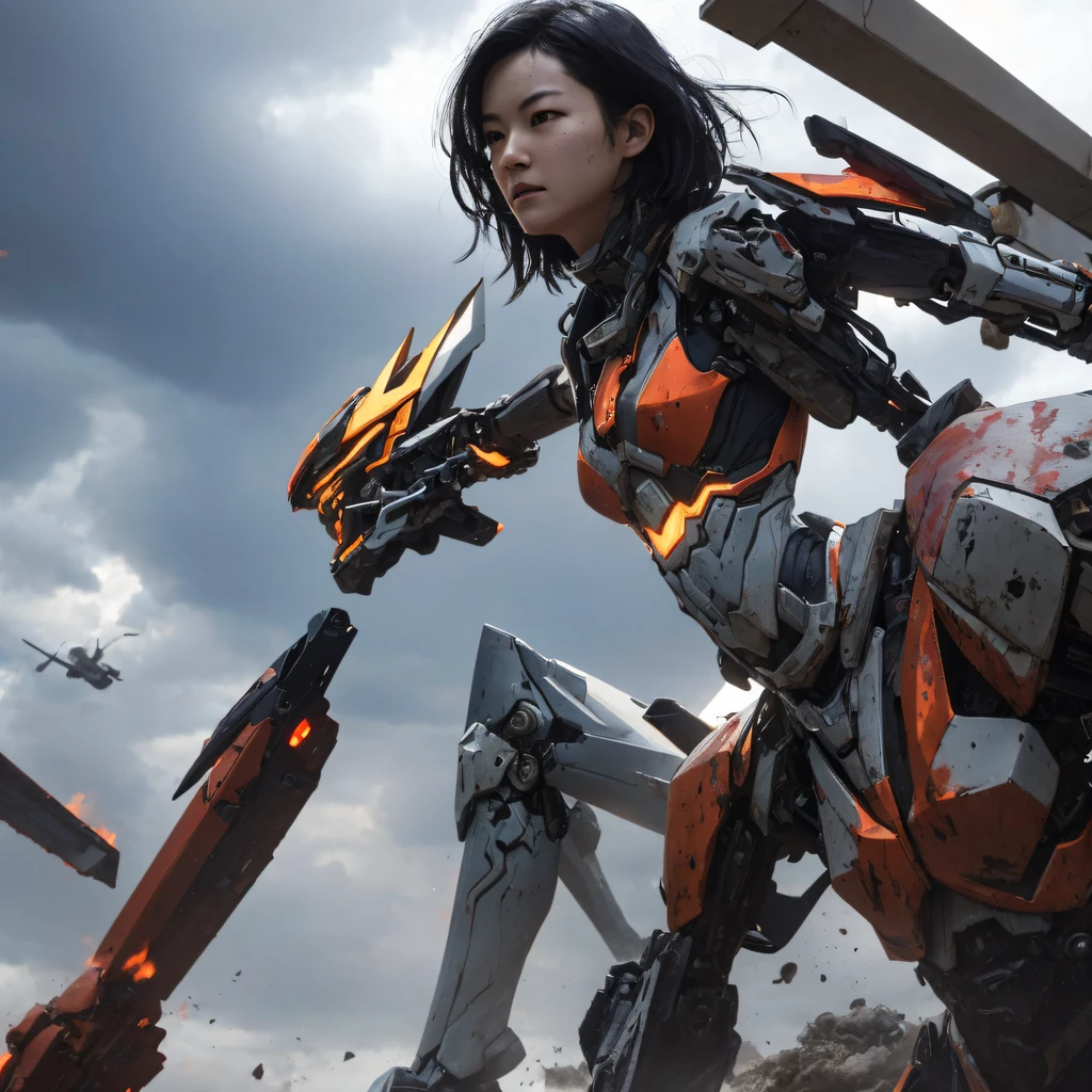 Mecha Female CG Giant Secret Realm,Asian women pose in colorful bikinis, Realistic secret mech girl rendering, detailed face of a asian girl, Reality in the secret world, Smooth CG art, Realistic. Cheng Yi, Realistic secret style, A lovely secret rendering, Rendu portrait 8k, Render character art 8 K, Realistic portrait of a mecha woman, (Linen batik scarf), Angry fighting stance, looking at the ground, Batik linen bandana, Mecha Female Secret Realm(Abstract propylene splash:1.2), Dark clouds lightning background,废墟(realisticlying:1.4),Black color hair,Flour fluttering,Telephoto lens high, A high resolution, the detail, RAW photogr, Sharp Re, Nikon D850 Film Stock Photo by Jefferies Lee 4 Kodak Portra 400 Camera F1.6 shots, Rich colors, ultra-realistic vivid textures, Dramatic lighting,8K quality, Girls,Backstreets, Dark clouds lightning background(realisticlying:1.4),Black color hair,Uncharted, RAW photogr, Sharp Re, Nikon D850 Film Stock Photo by Jefferies Lee 4 Kodak Portra 400 Camera F1.6 shots, Rich colors, ultra-realistic vivid textures, Drama light film CG agency,Tropical canyon battle scene、Mecha woman、Faraway view、intense battles、high detal、masuter piece、NSFW,Mecha Woman Doomsday Ruins(Uncharted)Climb the streets(Armageddon)eyes filled with angry,Clenched his fists