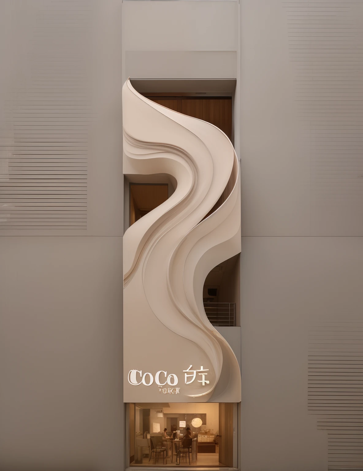 coco milk tea facade, coffee shop facade
