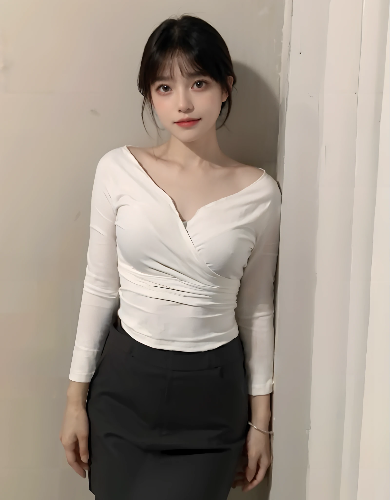 Top quality, Masterpiece, 超高分辨率, (Realistic, : 1.4), Original photo, (True skin texture: 1.3), (filmgrain: 1.3), in a panoramic view, Portrait, Very wide lens, Narrow waist, cowboy lens, (bangs, Inconspicuous, Cold light,) Night, Close-up, Tears, Short hair, neck long, ears sticking out, bangs, Big eyes, Brightly Colored Eyes, In the house, Dust, Tindall effect, (Facial expression), Sitting, (hitting a wall), Crying, Frowning, (Looking down), Nervousness, Tears, smiling happily
one girl, eyes and face with beautiful details, White jabot, pink dark V, Brown eyes,