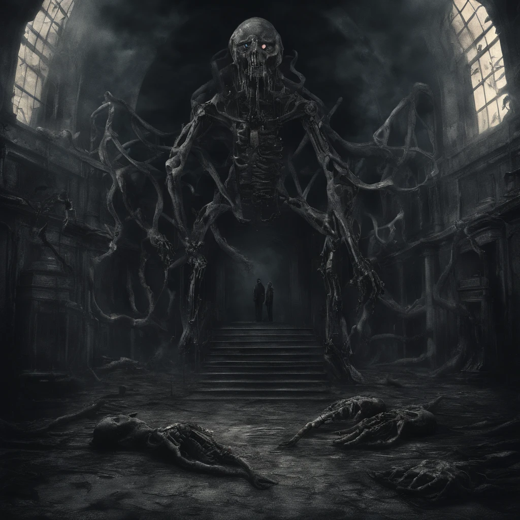(melhor qualidade,4k,8k,Altas,master part:1.2),ultra-detalhado,(Realistic,fotorrealista,photo-realistic:1.37),fractal de horror,Biomechanical aliens,Mechanical mixing of oil and blood,Pistons,Muscles of an endless machine,eerie lighting,atmosfera macabra,Ominous shadows.