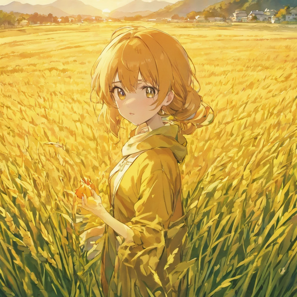 Golden Rice Countryside view
