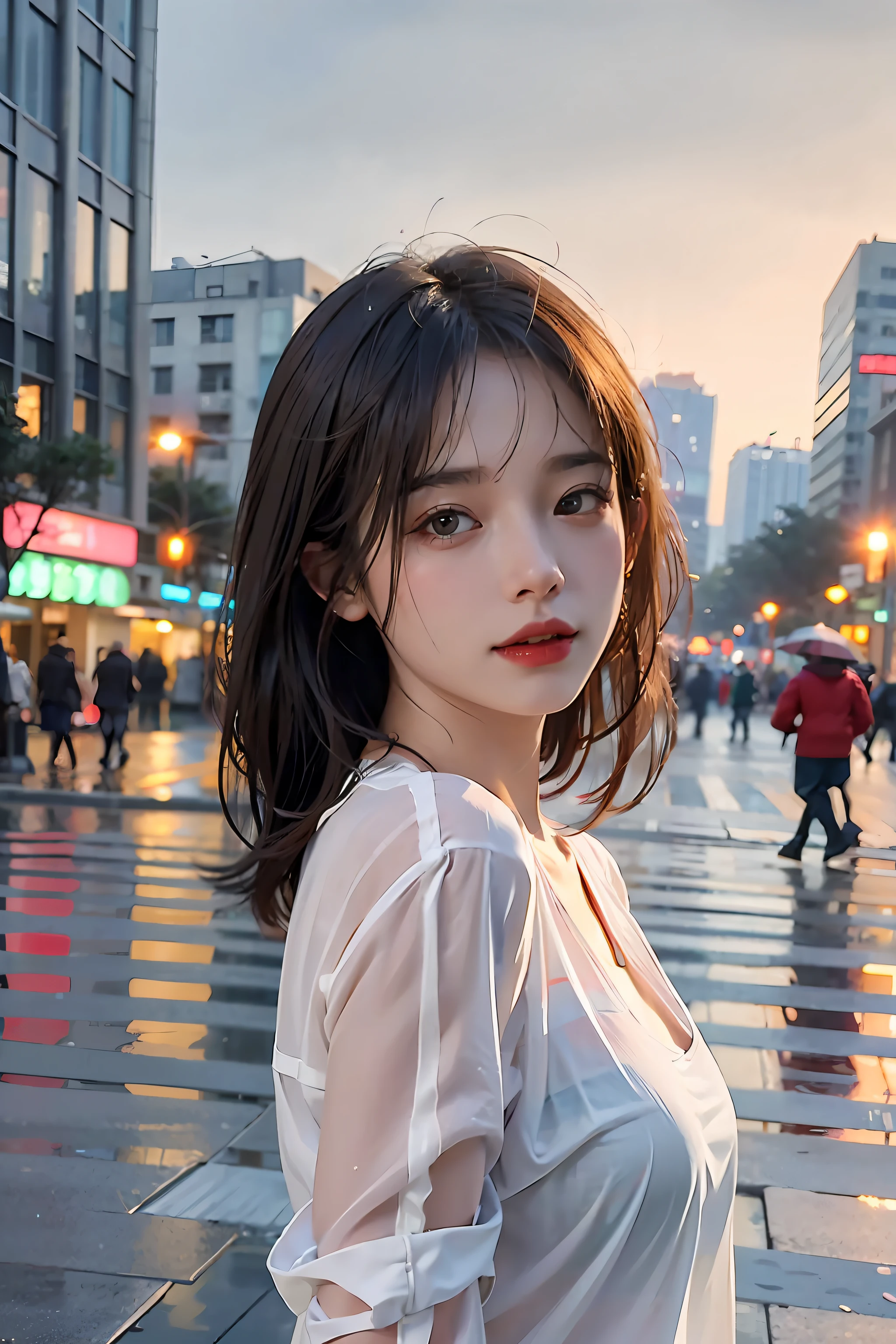 mix4,(8k, RAW photo, best quality, master:1.2), (realistic, photo-realistic:1.37),1girl,cute,cityscape,saigon 1990, night,rain,wet,professional lighting,photon mapping,radiosity,physically-based rendering ,