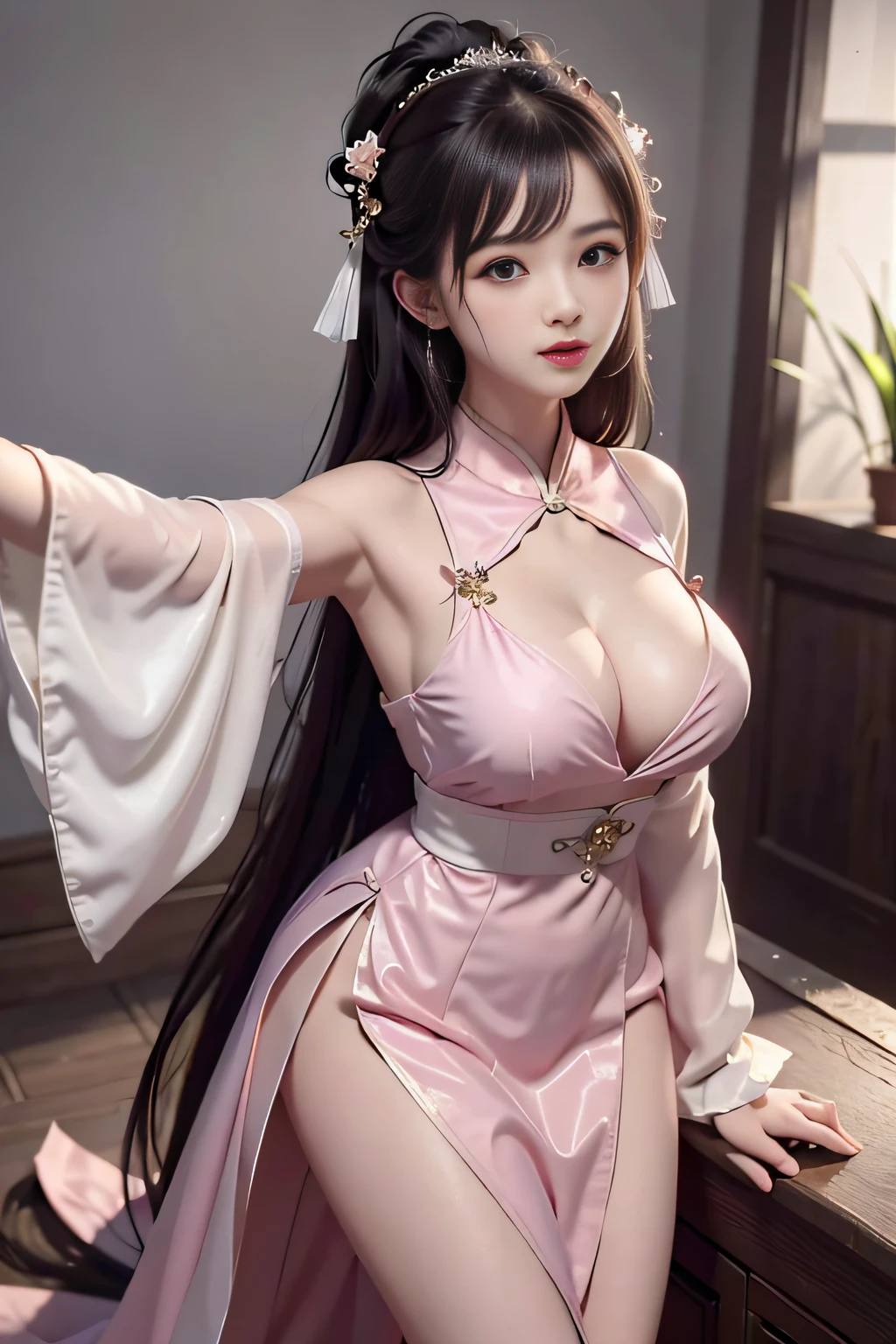 Wet-breasted Hanfu open V-chested clothes, All pictures, Wet body of thin silk fabric, Thin silk lace petticoat,princess 8 yeald old cute being marturbate, (huge boobs,cleavage),petticoat, white pink, blue ,best qualtiy,tmasterpiece,超高分辨率,(真实感:1.4),RAW photogr,(True skin texture:1.3),(filmgrain:1.3),(Selfie angle),1个Giant Breast Girl,Beautiful eye and face details,tmasterpiece,Best quality at best,exposing thighs,Bigchest and ,The chest is more exposed,short detailed hair,above looking down facing at camera,short dressPrincess Eyes,Super big eyes,Detailed face,shiny pupils, randome color, dress short, , thin silk fabric wet body, thin silk fabric lace petticoat,wedding short dress pink
