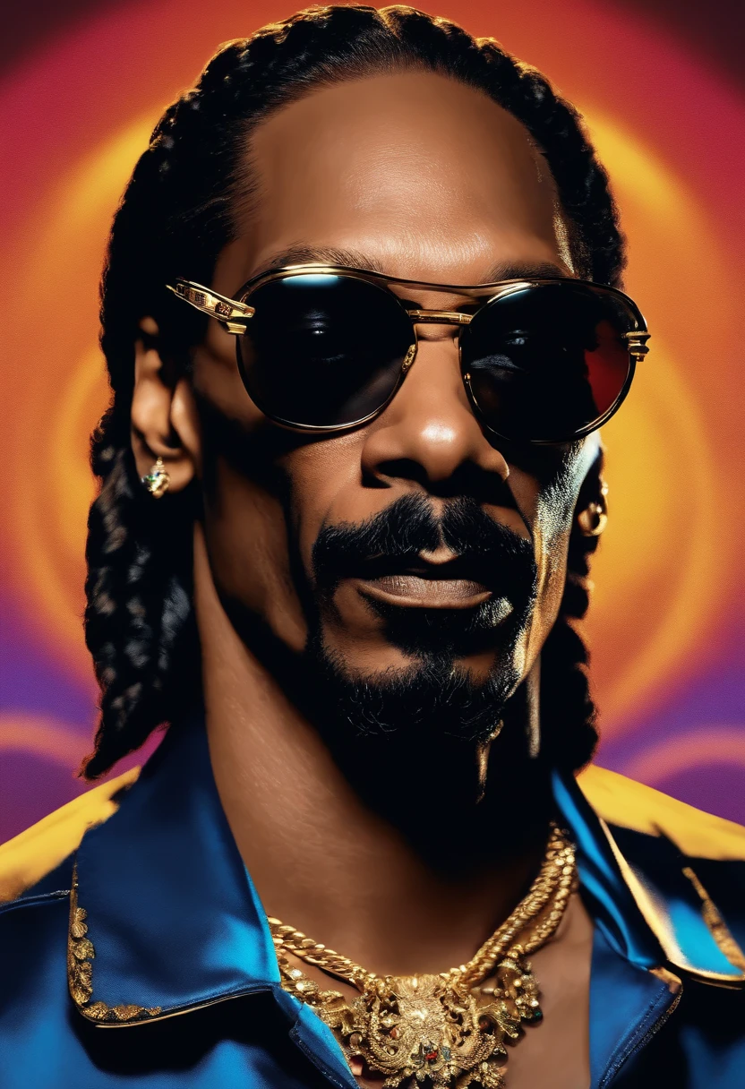 Snoop dogg, high quality, 8k, realist, black glasses