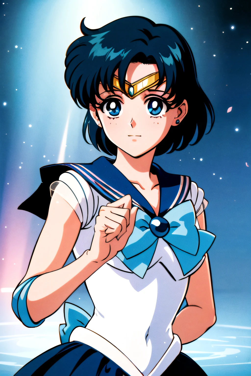 (top-quality:1.3), (​masterpiece:1.4),(Anatomically correct), (Full limbs),(complete fingers),(Precise fingertips), (Fine details),(8K),Photorealista,Sailor Moon!!!!!!!!, Sailor Moon Style,by Sailor Moon, Sailor Senshi Uniform,(Sailor Mercury:1.25),aqua eyes, Dark green hair,mont，rose garden,Colorful flowers,soft sunlight,Dancing butterflies,painting-like,Ethereal Atmosphere,Vibrant colors,（myst：0.9），（falls：0.8），（The cherry tree：1.3），（Cinematic compositions：1.3），（dream magical：1.3），hoang lap，blue flames，plasma，Particle effect，Crystal clear texture，Vibrant colors,（Skysky），spaces，starrysky,Skysky，intergalactic，depth of fields，light，Real Lights and Shadows，diffuse reflection，Dreamy and whimsical,Peaceful and charming,Colorful,painting coming to life,Totally captivating and charming,Simply breathtaking.