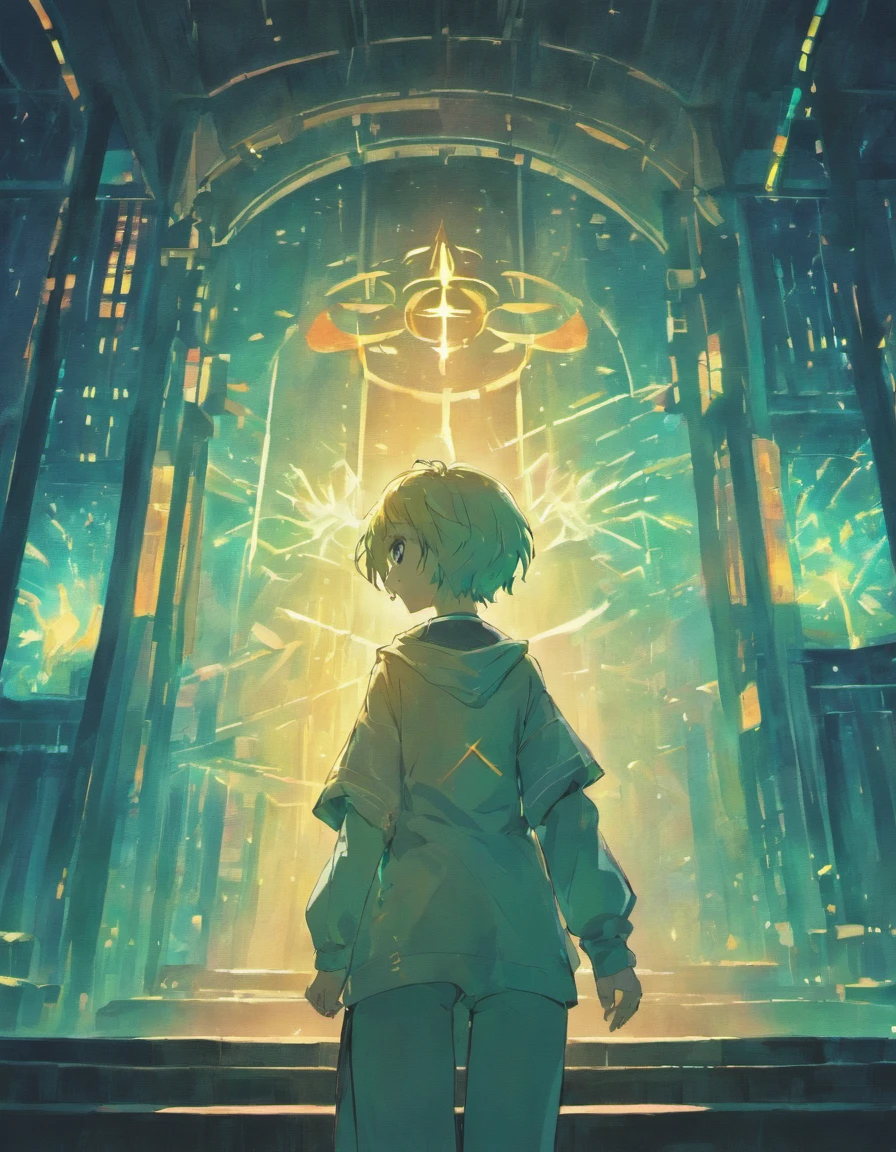 enigmatic atmosphere, atmospheric, ethereal quality,beautiful and aesthetic,, solo,groin, shota character (nsfw:0.85),, Democracy,, power station,, (Glowing ambiance, enchanting radiance, luminous lighting, ethereal atmosphere, mesmerizing glow, evocative hues, captivating coloration, dramatic lighting, enchanting aura),