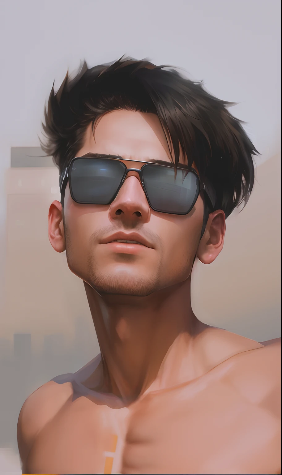 Change shirt and background cyber Punk Ultra realistic 8 k handsome boy anime