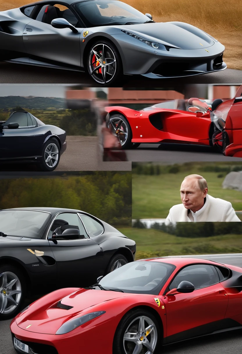 Putin drives Ferrari