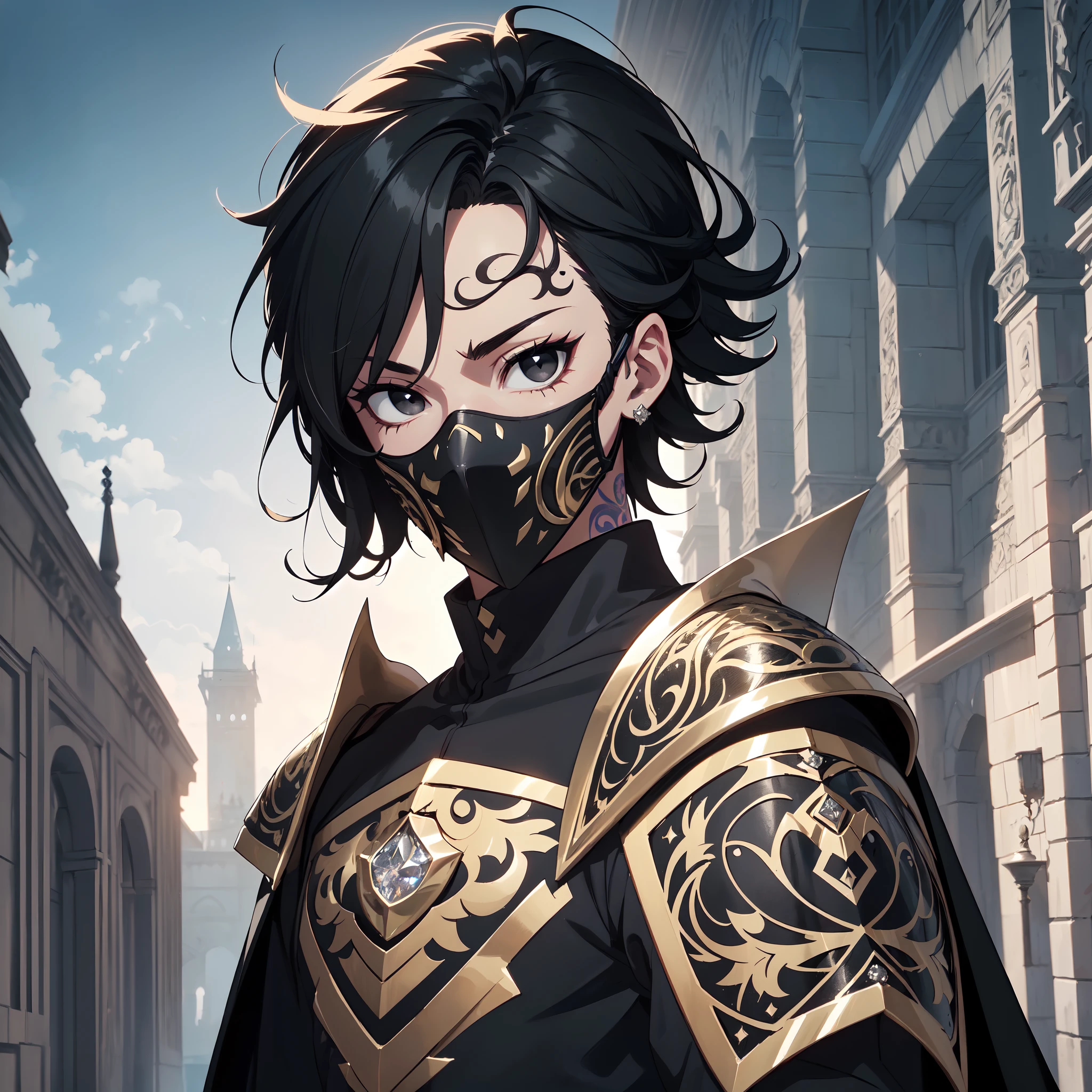 128K Ultra High Definition,
128K Ultra High Quality,
128K Ultra High Resolution,
Best Definition,
Best Quality,
Best Resolution,
Perfectly Detailed,
Perfectly Designed,
Extremely Detailed,
Extremely Designed,
Hyper Detailed,
Hyper Definition,
Hyper Quality,
Hyper Resolution,
Masterpiece,
(((Anime))),
Body Shot,
(((Boy))),
Handsome,
Muscular Body,
(((Black Short Hair))),
(((Black Eyes))),
(((Hyper Detailed & Perfectly Designed With Ultra High Quality White Diamond Engravings & Jeweled Tattooed Ninja Armor With Mask & Cape))),
(((Inside Of Medieval Royal Palace Background Scenery))),