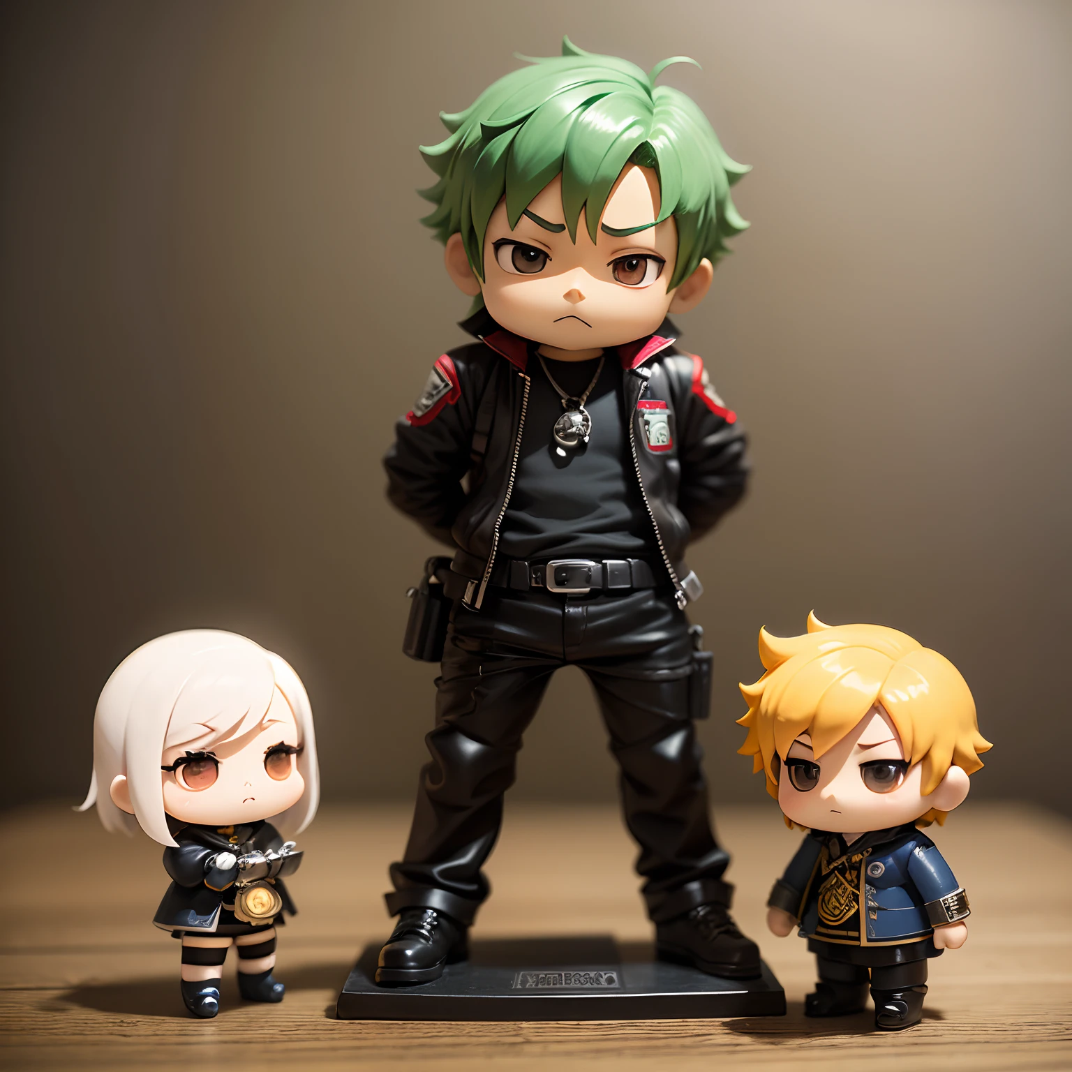 masterpiece、top-quality、ultra-detailliert、(Chibi Chara Prisoner:1.2)、Bad face、prison clothes、Ryuji、Barred、Cuffed、Full-body standing figure
