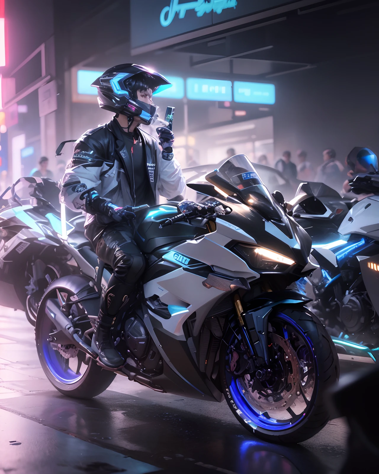 (hiperrealisme:1.1),(detail:1.2)8k,cyberpunk handsome korea boy, realistic face 8k, ultra realistic, bokeh