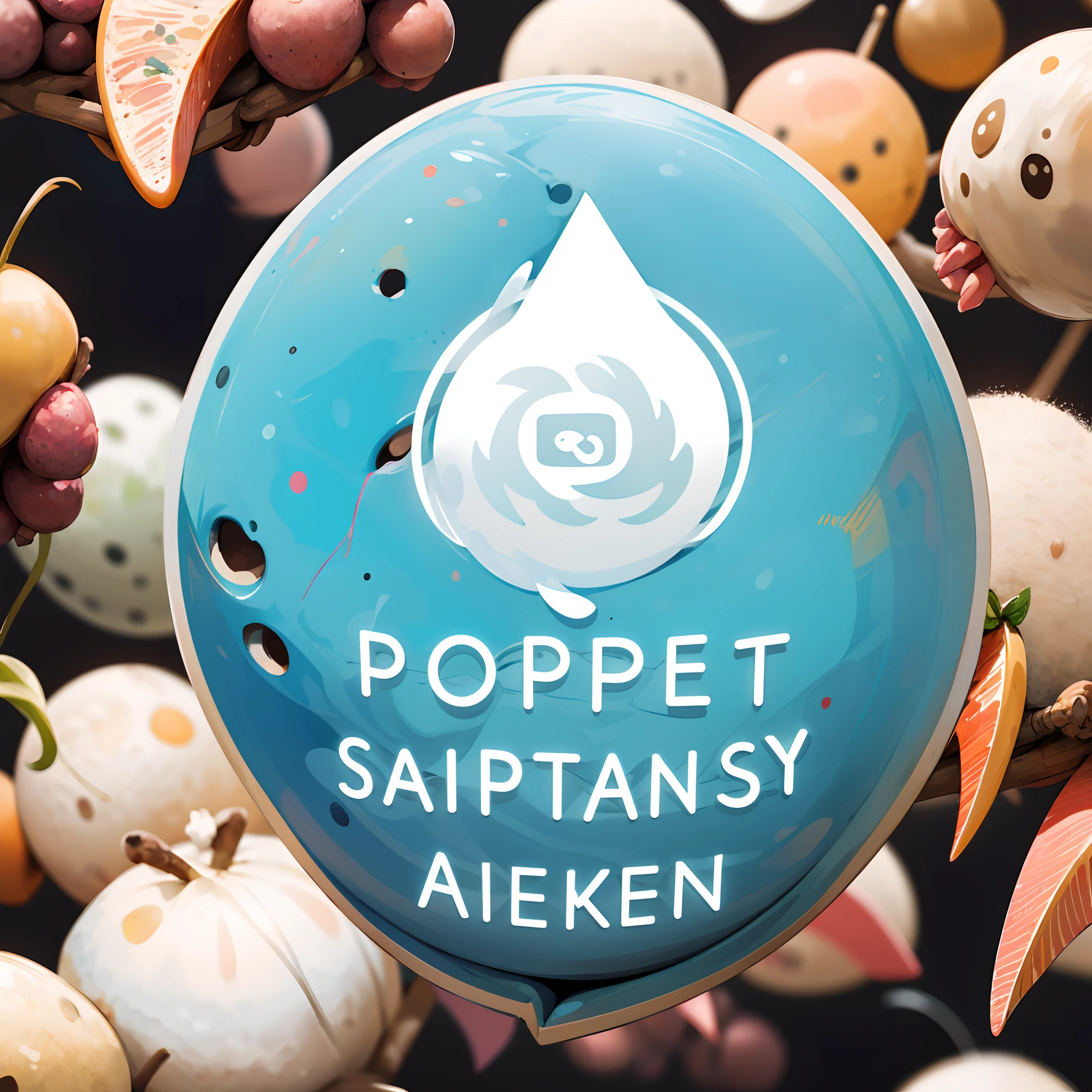 Food safety into the campus party building logo。