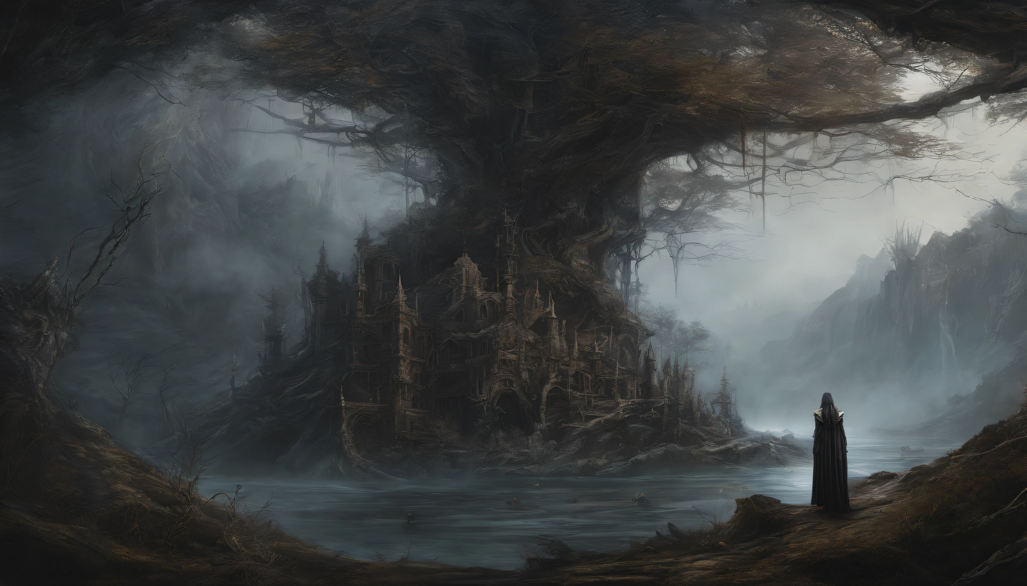 (by Greg Rutkowski: 1.2), (masterpiece), ((best quality)), extremely delicate and beautiful, illustration, (fantasy landscape), A mesmerizing fantasy landscape with enchanting elements blending seamlessly. ((Mt. Gagazet from final fantasy X)), A sense of tranquility and wonder fills the air, inviting exploration and discovery. Providing a distant view that captures the grandeur and atmosphere. From Brian Froud and Carne Griffiths and Wadim Kashin and John William Waterhouse, 8K post-production, high resolution, hyperdetailed, depth of field, HDR, intricate