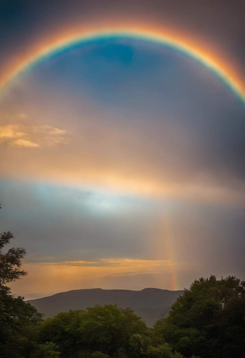 Close up of iridescent circle in the sky, ethereal rainbows, Rainbow clouds, A very colorful heaven, Rainbow clouds, Holy Light Halo, sunny rainbow galaxy stormy sea, Rainbow in the sky, Optical Synchrotron Halo, ethereal rainbow nimbus, Prism Halo, bright rainbow nimbus, a glowing halo, Iridescent sky, Heavenly Light, Beautiful images ever created