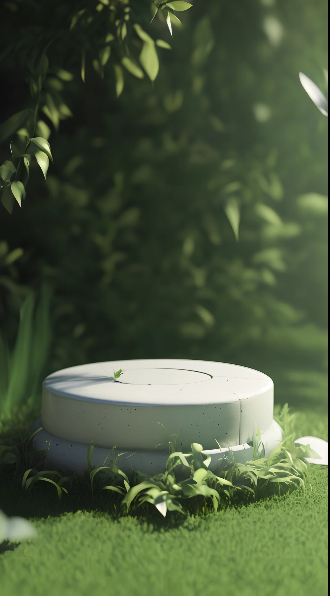 There is a white object on the green surface in the grass, natural realistic render, high quality topical render, high quality rendering, high sample render, semi - realistic render, daily render, detailed render, Rendered in Cinema4D, highly detailed texture render, rendered in cinema 4 d, cinema 4 d render, cinema4d render, cinema 4d render