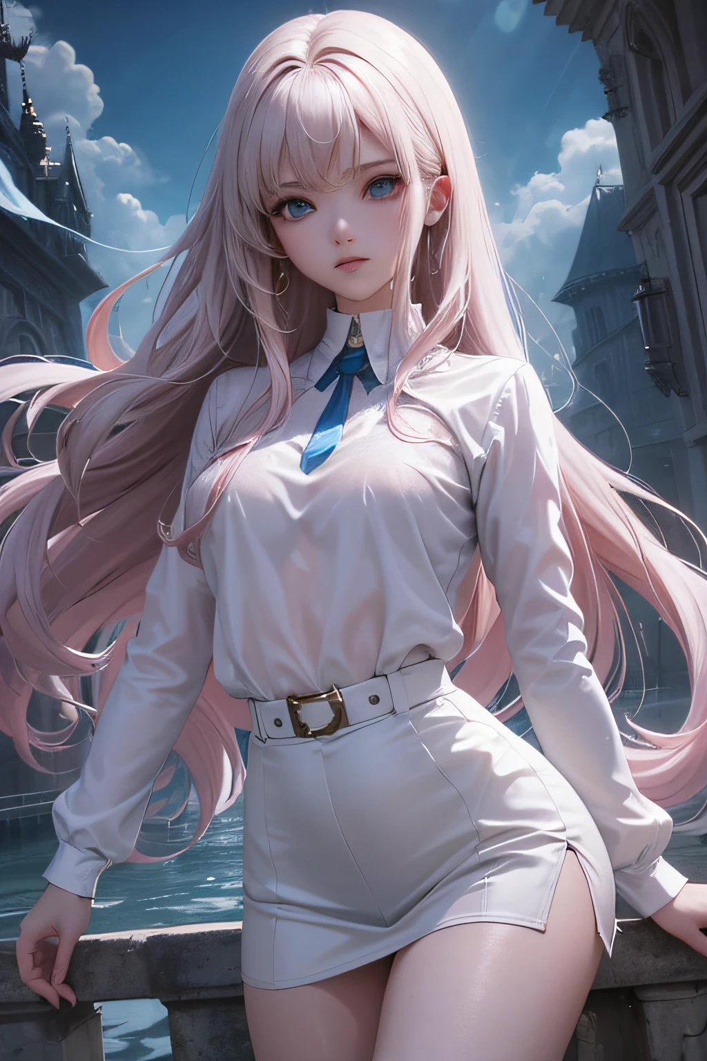 Sexy age girl in holy saint clothes, see through shirts, Wet white clothes, Magical, Fantasy Anime. 2 hands or less, no more than 5 fingers on each hand,, Anime theme for the Doom series.