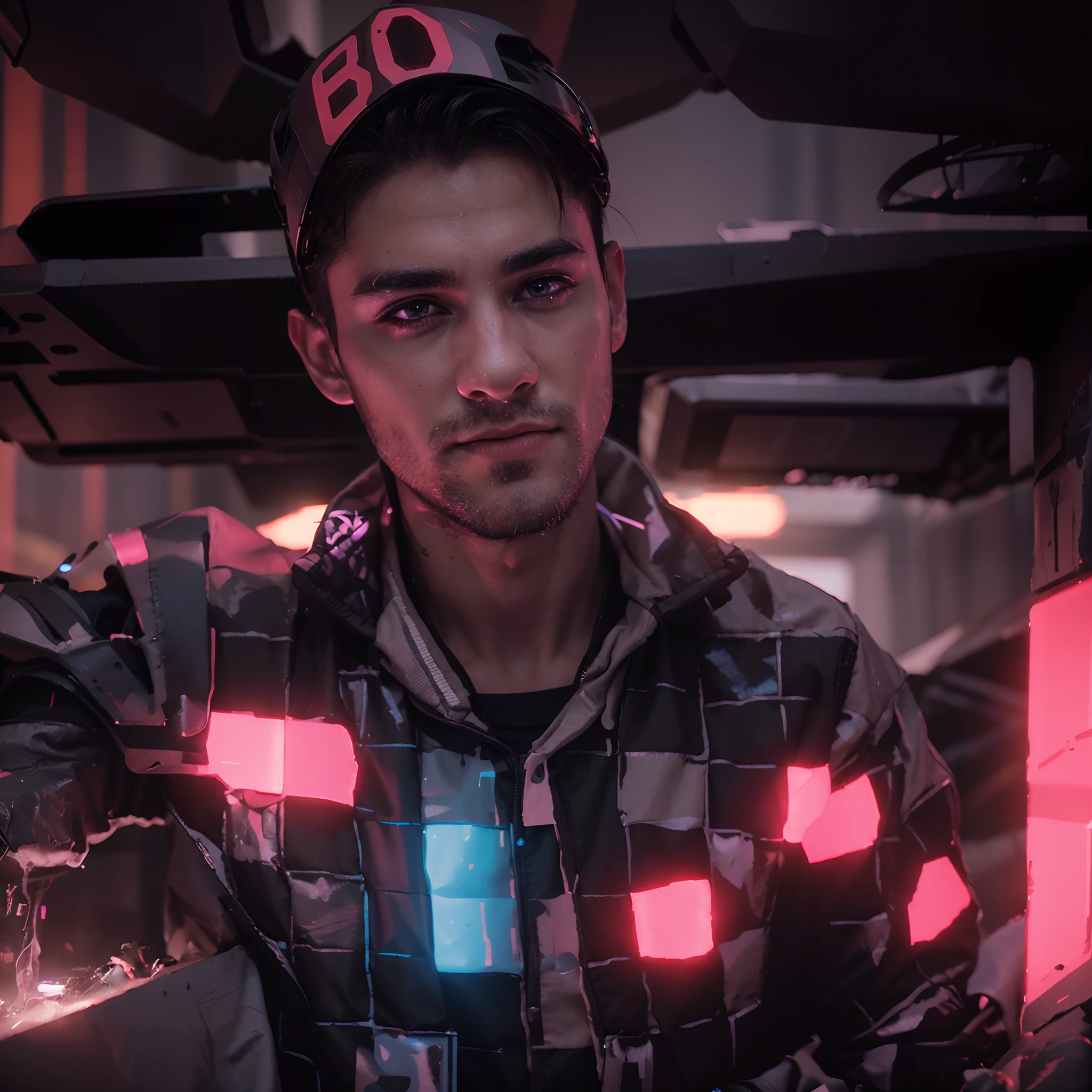 Cyberpunk, handsome boy, realistic face ,neon,8k high resolution, sharp details