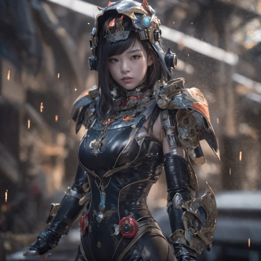 Mecha Female CG Giant Secret Realm,Asian woman poses in colorful futuristic matte armor, Realistic secret mech girl rendering, detailed face of a asian girl, Reality in the secret world, Smooth CG art, Realistic. Cheng Yi, Realistic secret style, A lovely secret rendering, Rendu portrait 8k, Render character art 8 K, Realistic portrait of a mecha woman, (Linen batik scarf), Angry fighting stance, looking at the ground, Batik linen bandana, Mecha Female Secret Realm(Abstract propylene splash:1.2), Dark clouds lightning background,废墟(realisticlying:1.4),Black color hair,Flour fluttering,Telephoto lens high, A high resolution, the detail, RAW photogr, Sharp Re, Nikon D850 Film Stock Photo by Jefferies Lee 4 Kodak Portra 400 Camera F1.6 shots, Rich colors, ultra-realistic vivid textures, Dramatic lighting,8K quality, Girls,Backstreets, Dark clouds lightning background(realisticlying:1.4),Black color hair,Uncharted, RAW photogr, Sharp Re, Nikon D850 Film Stock Photo by Jefferies Lee 4 Kodak Portra 400 Camera F1.6 shots, Rich colors, ultra-realistic vivid textures, Drama light film CG agency,Tropical canyon battle scene、Mecha woman、Faraway view、intense battles、high detal、masuter piece、NSFW,Mecha Woman Doomsday Ruins(Uncharted)Climb the streets(Armageddon)eyes filled with angry,Clenched his fists