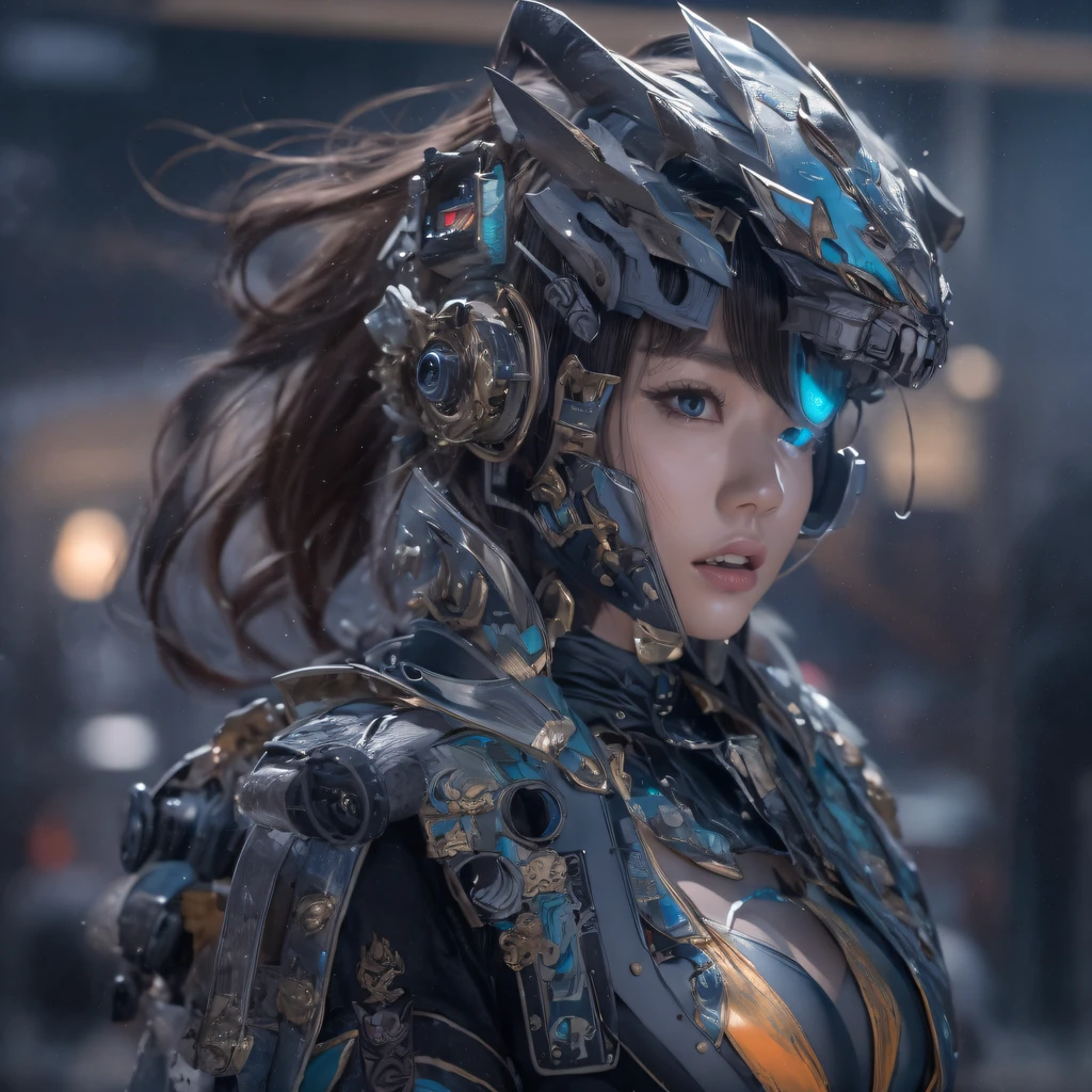 Mecha Female CG Giant Secret Realm，Asian woman poses in colorful futuristic matte armor, Realistic secret mech girl rendering, detailed face of a asian girl, Reality in the secret world, Smooth CG art, Realistic. Cheng Yi, Realistic secret style, A lovely secret rendering, Rendu portrait 8k, Render character art 8 K, Realistic portrait of a mecha woman， （Linen batik scarf）， Angry fighting stance， looking at the ground， Batik linen bandana， Mecha Female Secret Realm（Abstract propylene splash：1.2）， Dark clouds lightning background，废墟（realisticlying：1.4），Black color hair，Flour fluttering，Telephoto lens high， A high resolution， the detail， RAW photogr， Sharp Re， Nikon D850 Film Stock Photo by Jefferies Lee 4 Kodak Portra 400 Camera F1.6 shots, Rich colors, ultra-realistic vivid textures, Dramatic lighting，8K quality, Girls，Backstreets， Dark clouds lightning background（realisticlying：1.4），Black color hair，Uncharted， RAW photogr， Sharp Re， Nikon D850 Film Stock Photo by Jefferies Lee 4 Kodak Portra 400 Camera F1.6 shots, Rich colors, ultra-realistic vivid textures, Drama light film CG agency，Tropical canyon battle scene、Mecha woman、Faraway view、intense battles、high detal、masuter piece、NSFW，Mecha Woman Doomsday Ruins（Uncharted）Climb the streets（Armageddon）eyes filled with angry，Clenched his fists