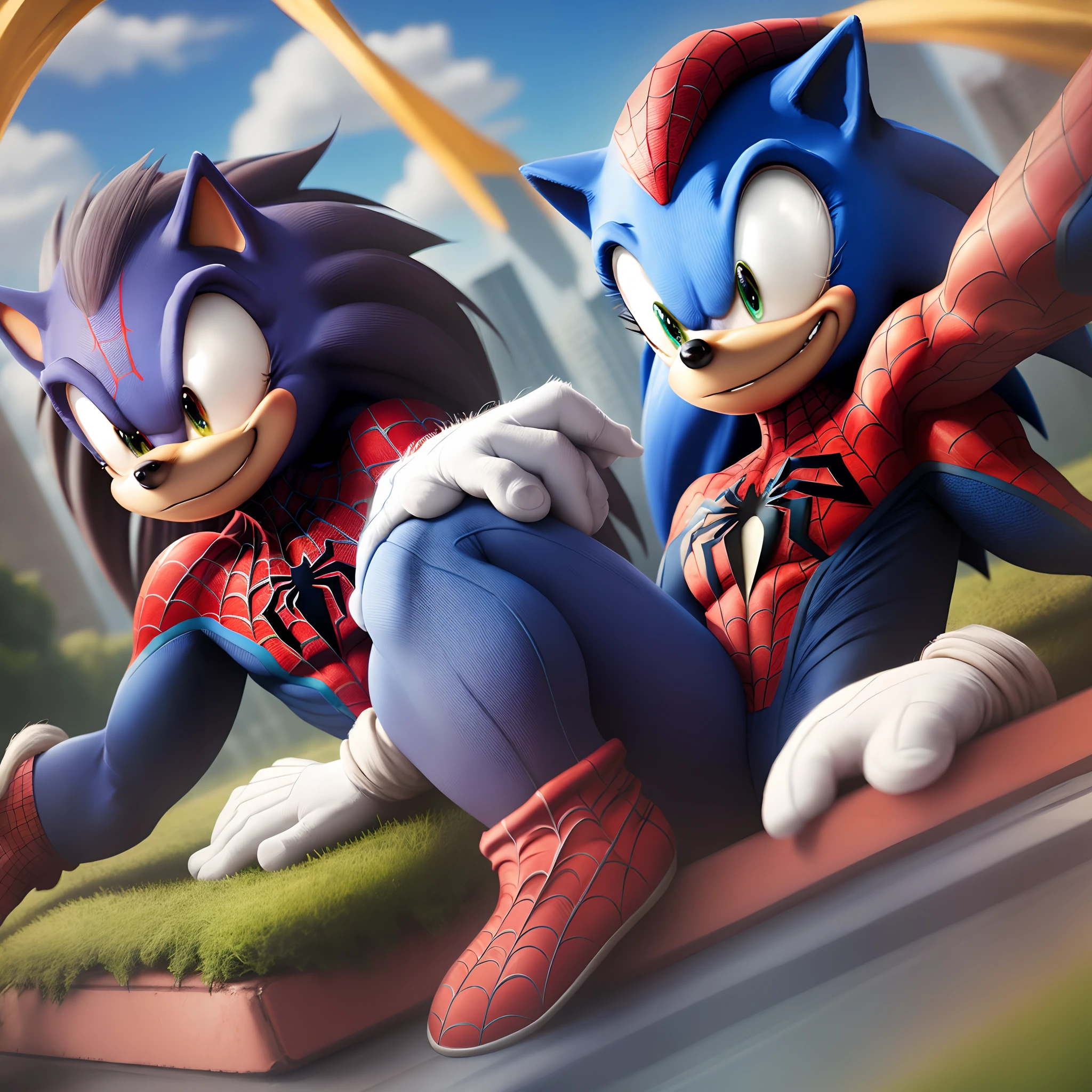 Spiderman Sonic the Hedgehog