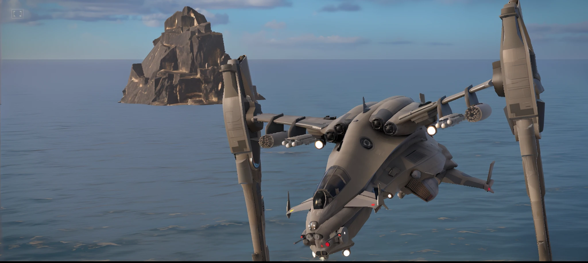 there is a large jet flying over the ocean with a flag, unreal engine - h 7 6 8, star citizen halo, dcs world style, ( ( unreal engine ) ), unreal 5 engine highlly render, arma 3 screenshot, unreal 5 render, star citizen origin 100i, unreal engine', unreal engine octane, unreal 5 engine, 8k octane rendered